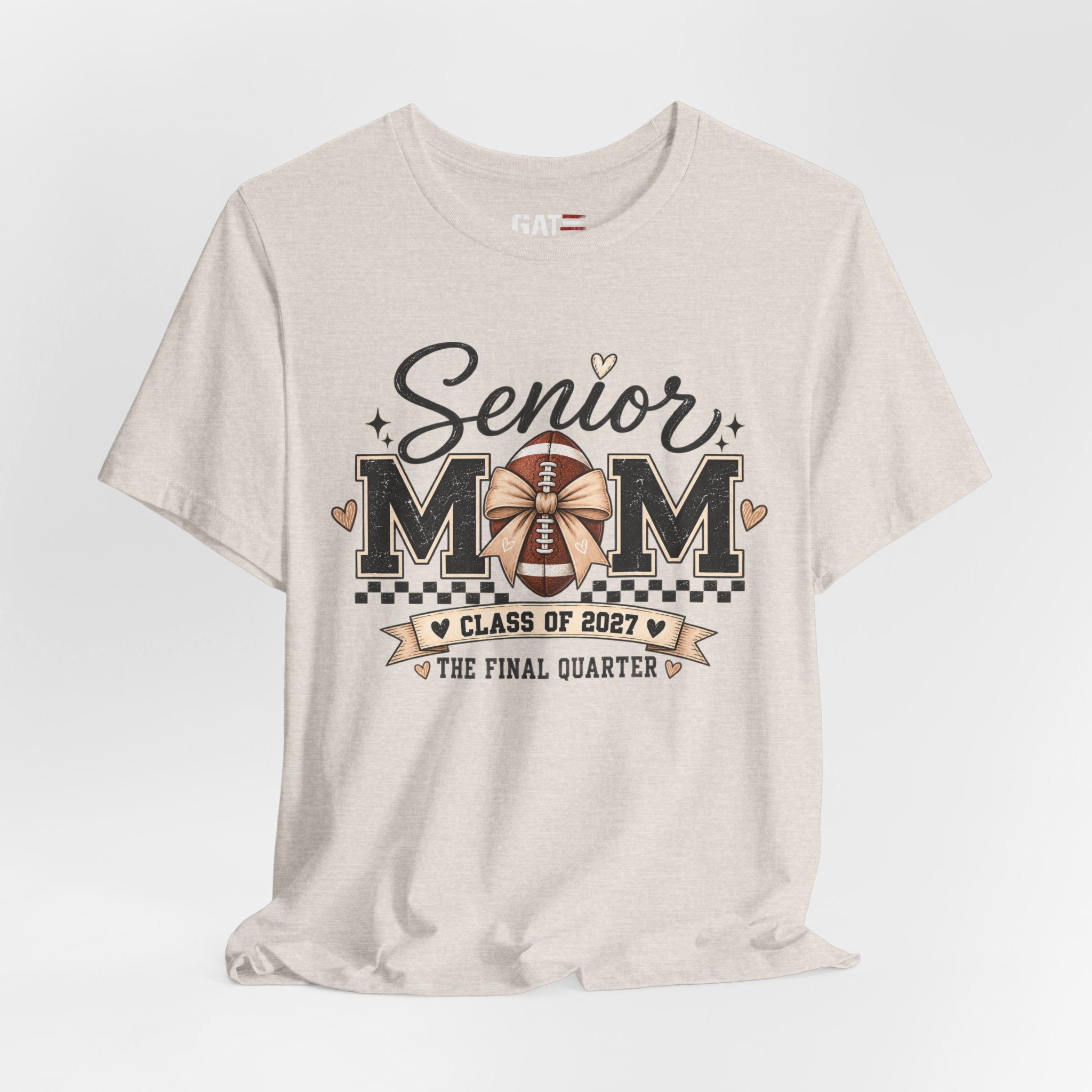 Senior Football Mom Shirt Class of 2027 Final Quarter Game Day T-Shirt