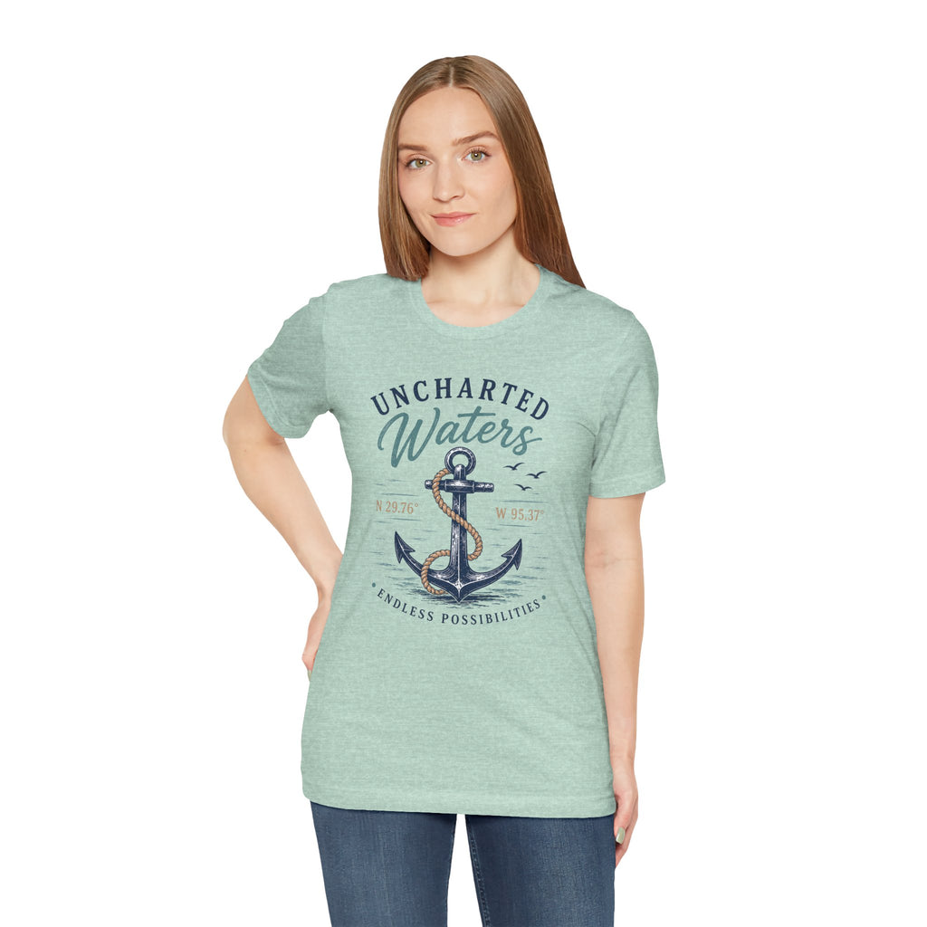 Uncharted Waters Anchor Tee — Nautical Adventure Graphic T-Shirt