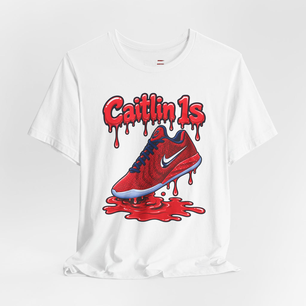 Caitlin Clark Caitlin 1s USA Reds Paint Sneaker Shirt