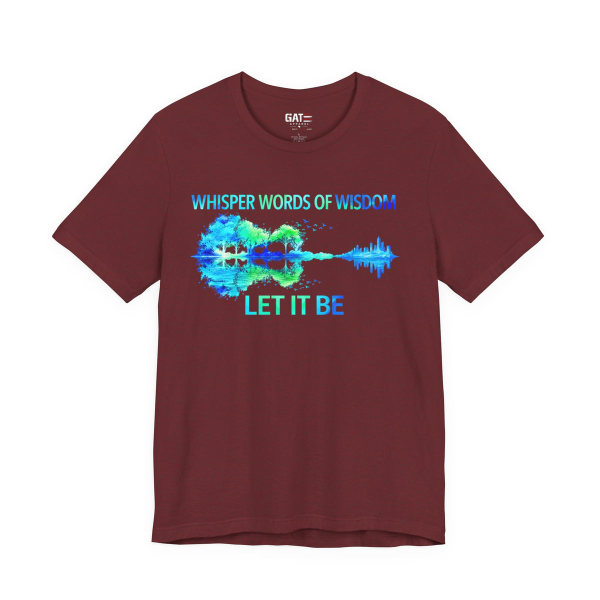 Let It Be Guitar Tee — 'Whisper Words of Wisdom' Music Lover T‑Shirt