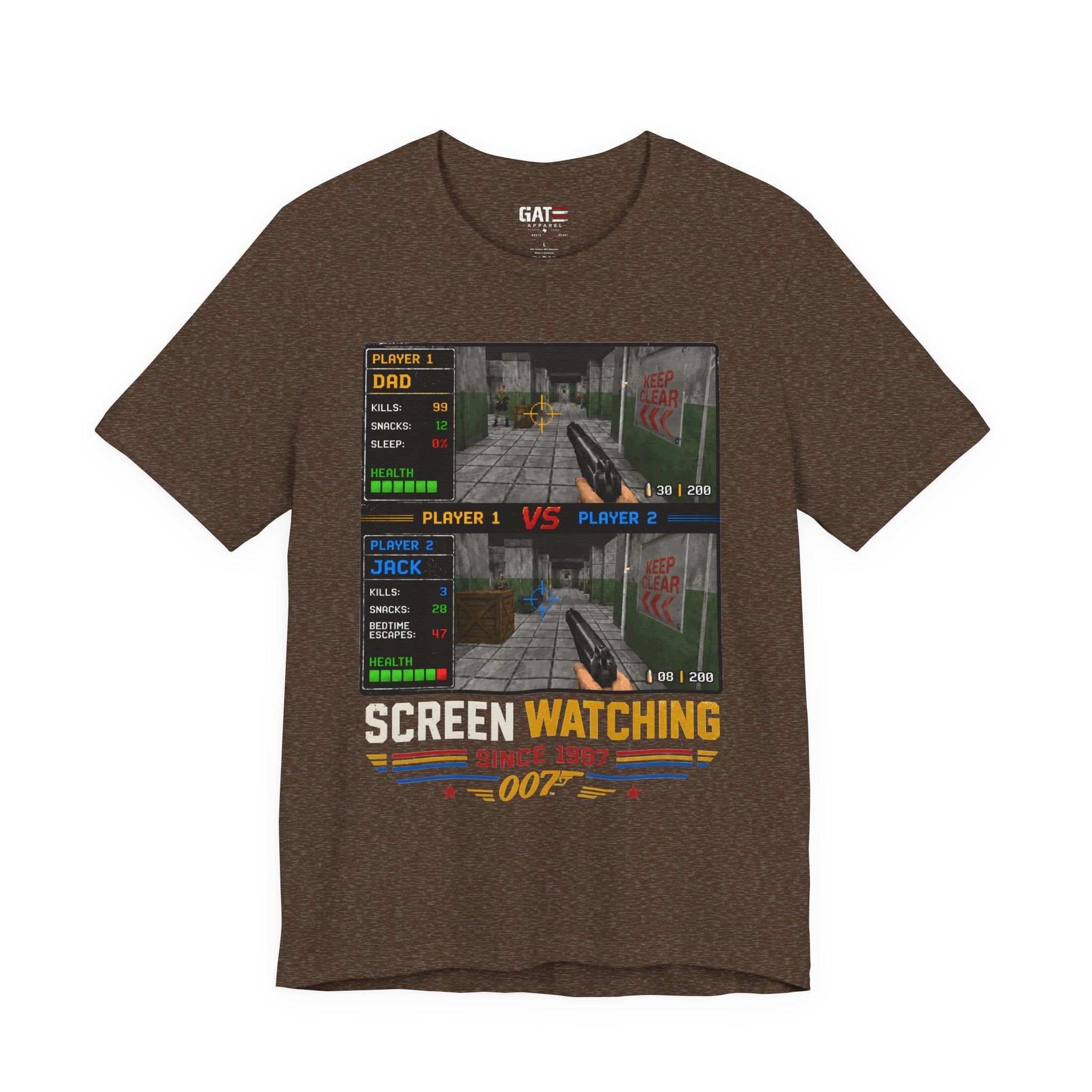 Personalized Gamer Shirt, Custom Gaming T Shirt, Retro Video Game Tee, Gamer Gift with Names, Old School Gaming Shirt, N64, Golden Eye