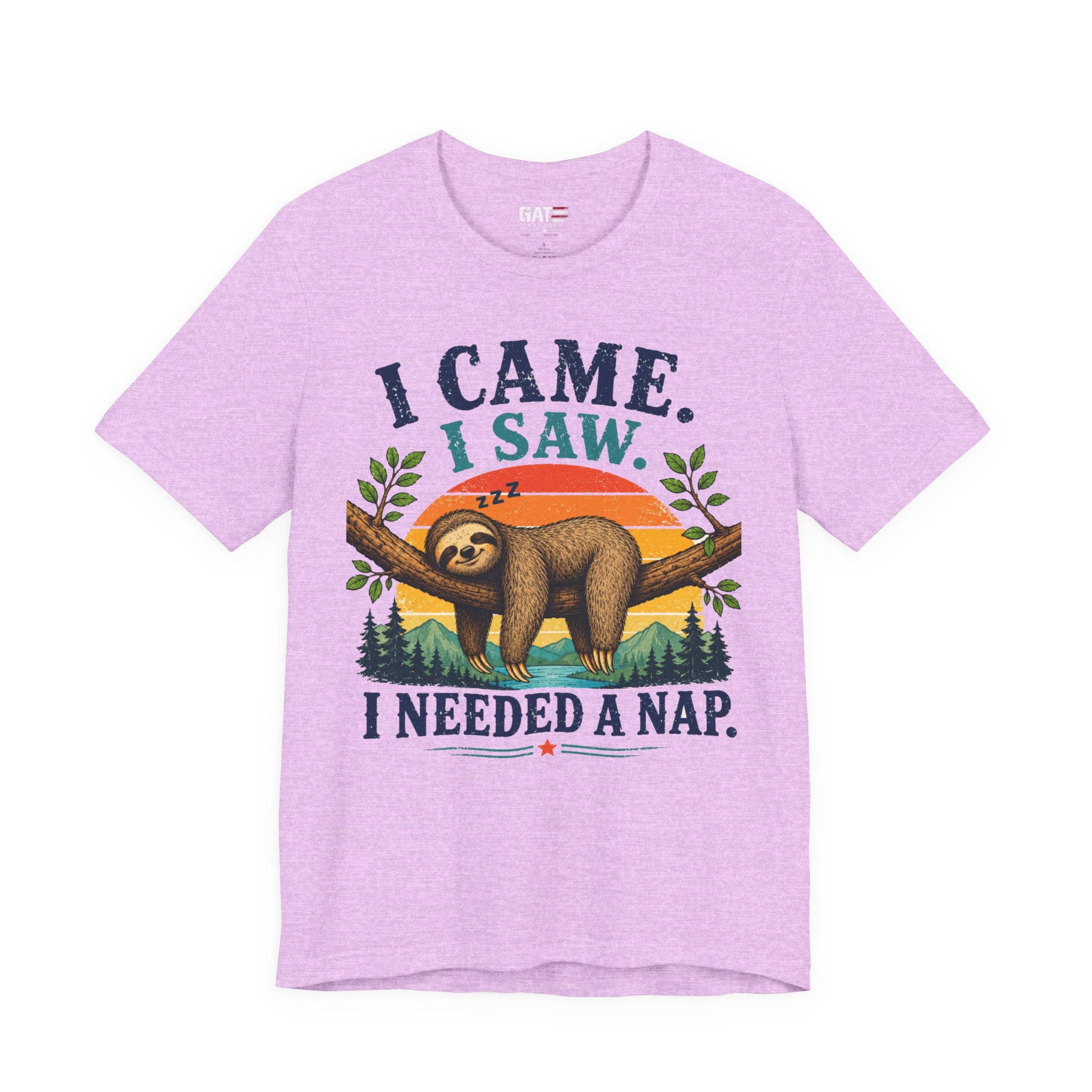 I Came I Saw I Needed a Nap Sloth T‑Shirt