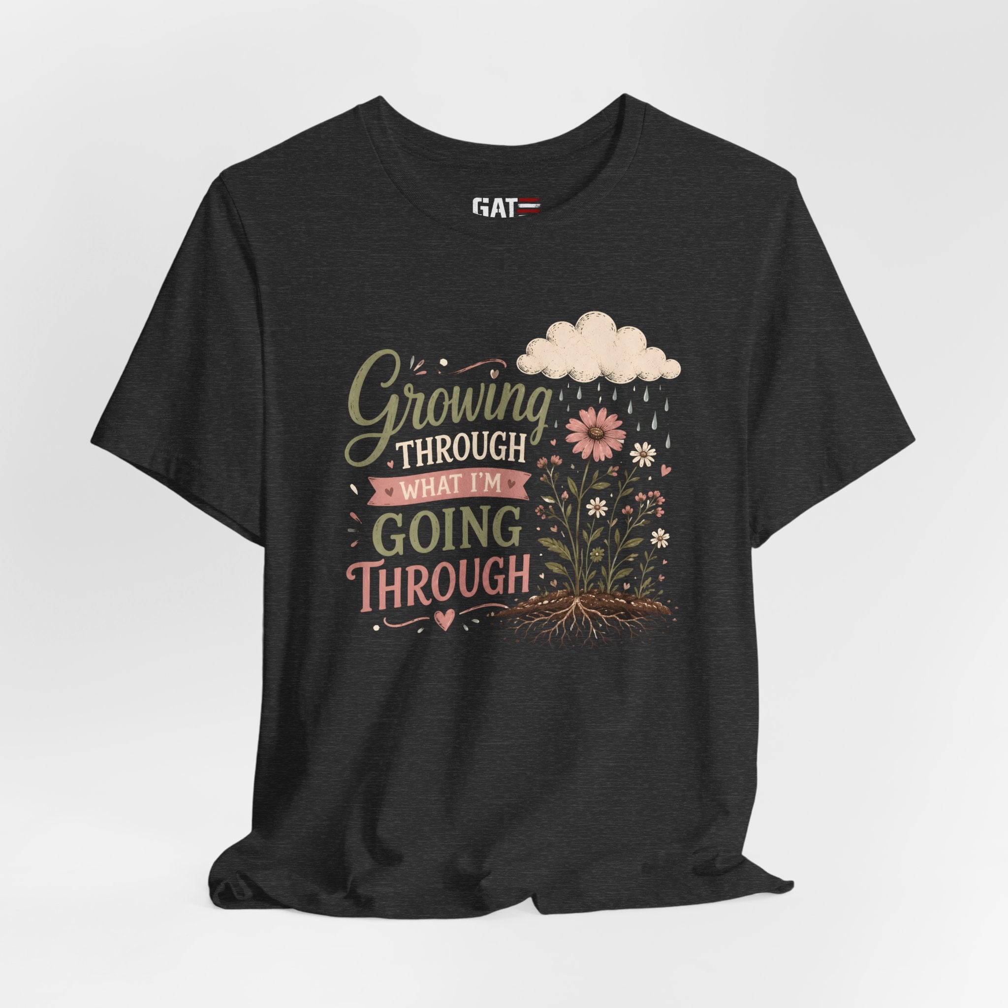 Motivational Christian Shirt for Women, Inspirational Growth Graphic Tee, Faith Encouragement Shirt, Floral Positive Mindset Gift