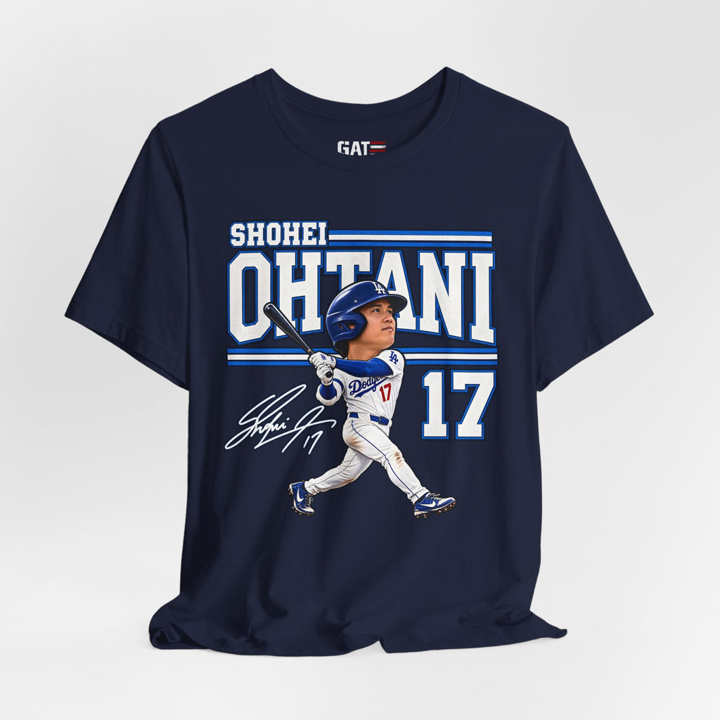 Shohei Ohtani Big Head Baseball Graphic Shirt – Los Angeles #17 Fan Tee