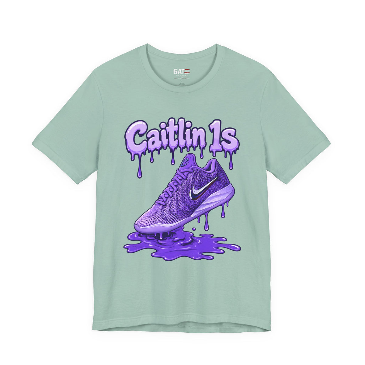Caitlin Clark Caitlin 1s Purple Fade Paint Sneaker Shirt