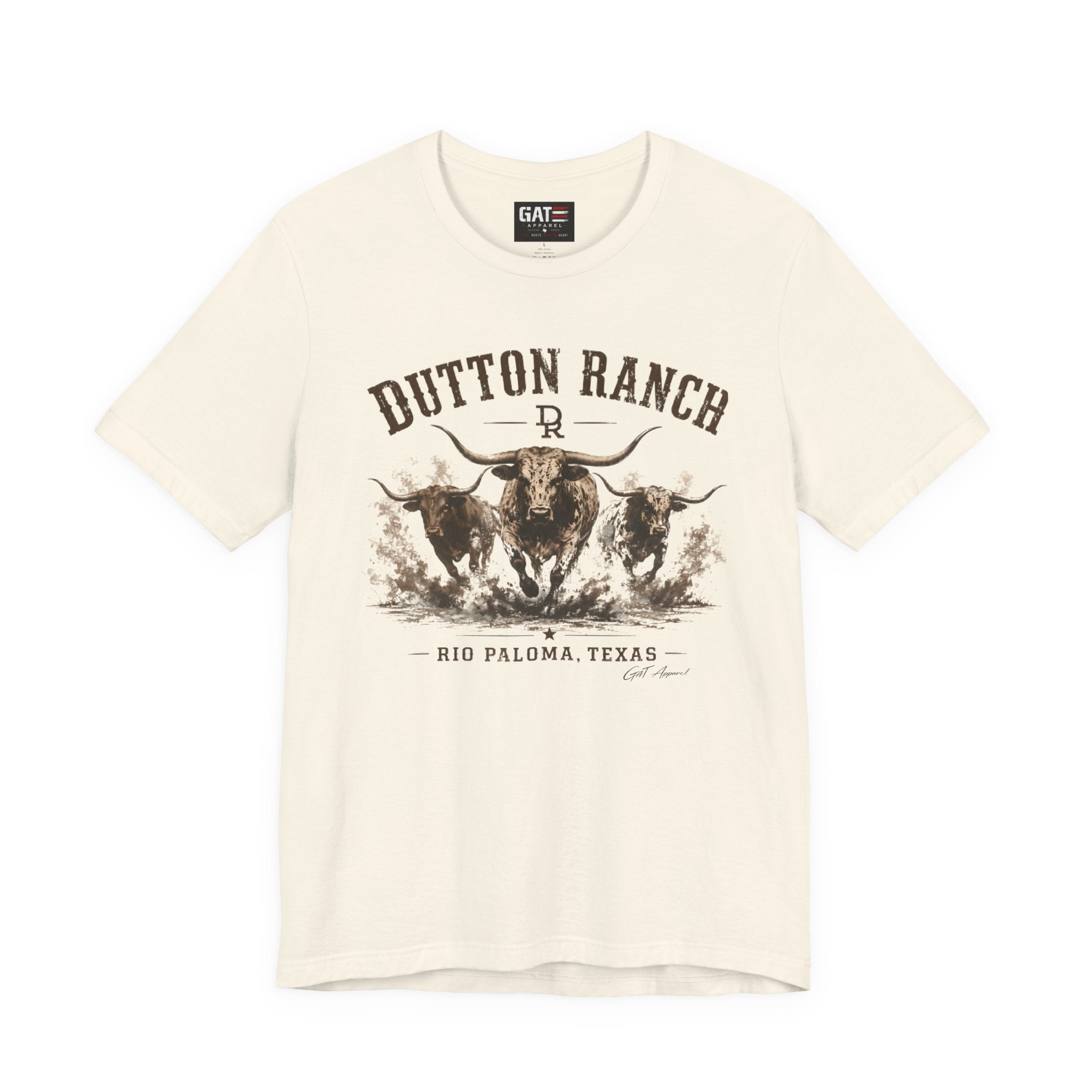 Dutton Ranch Longhorn Shirt, Yellowstone Inspired Western Tee, Cowboy Ranch Graphic T-Shirt, Texas Country Shirt, Rustic Cowgirl Gift