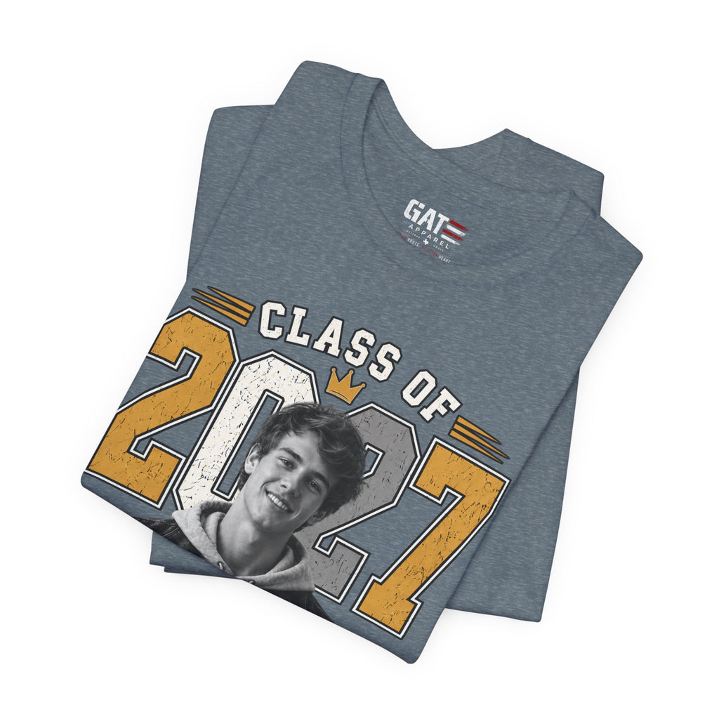 Personalized Senior 2027 Custom Photo Shirt | Graduation Tee