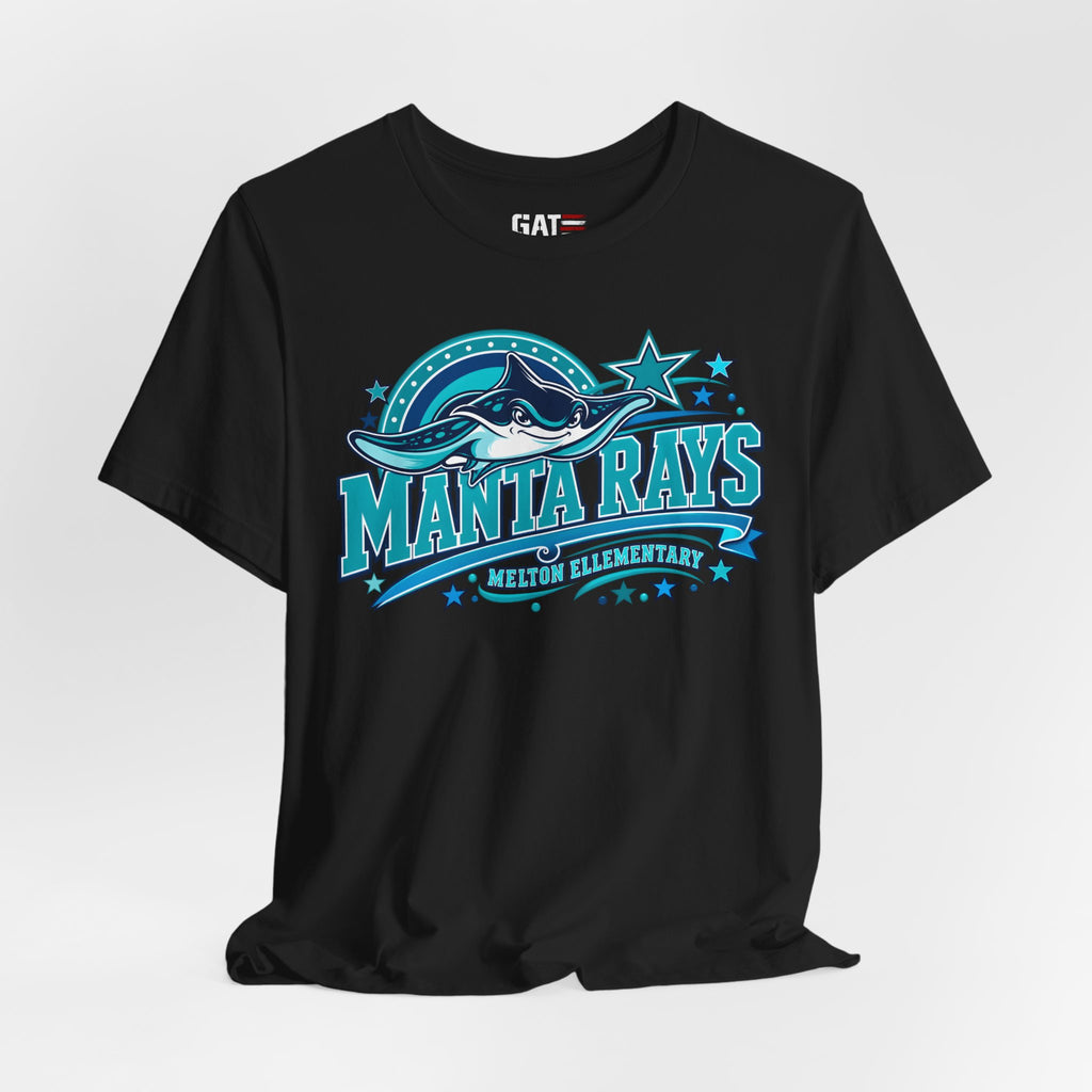 Melton Manta Rays Graphic Tee – Retro Ocean School Spirit Shirt