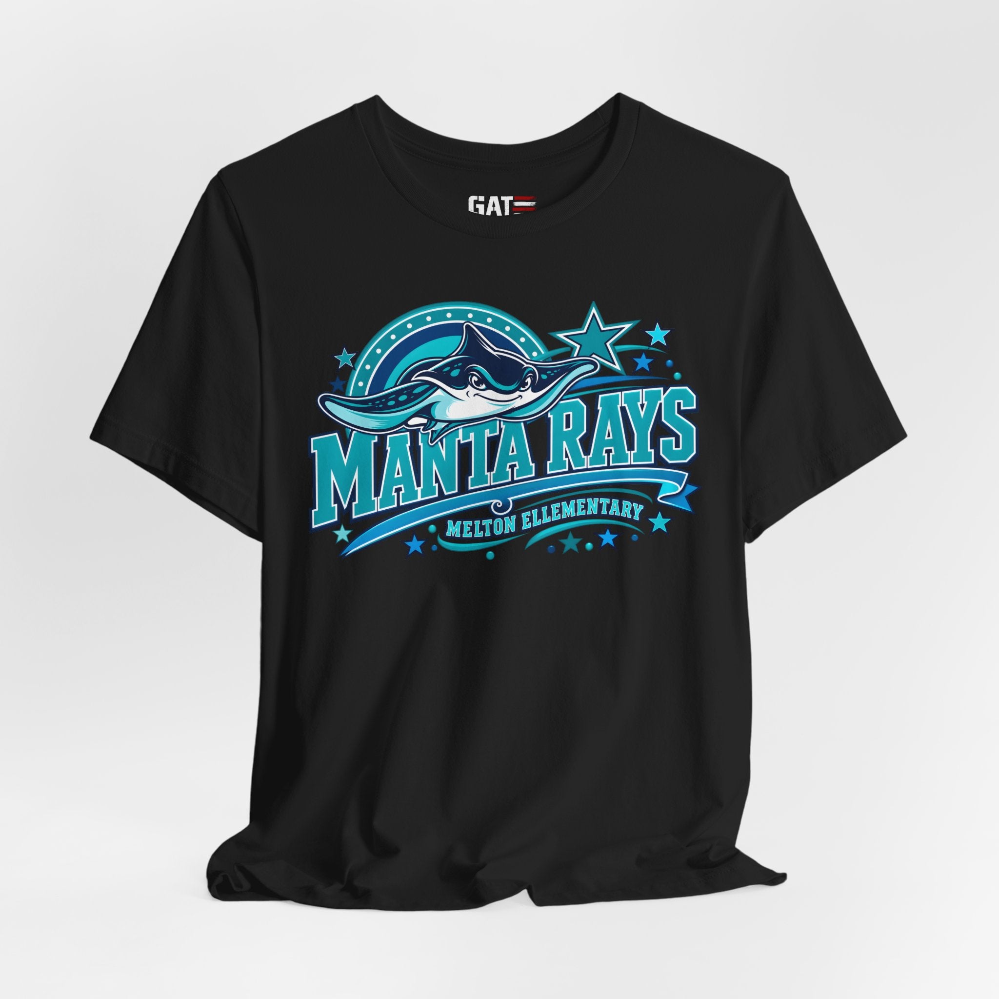 Melton Manta Rays Graphic Tee – Retro Ocean School Spirit Shirt