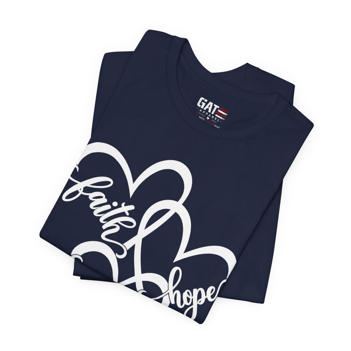 Faith Hope Love Heart T-Shirt — Inspirational Christian Tee