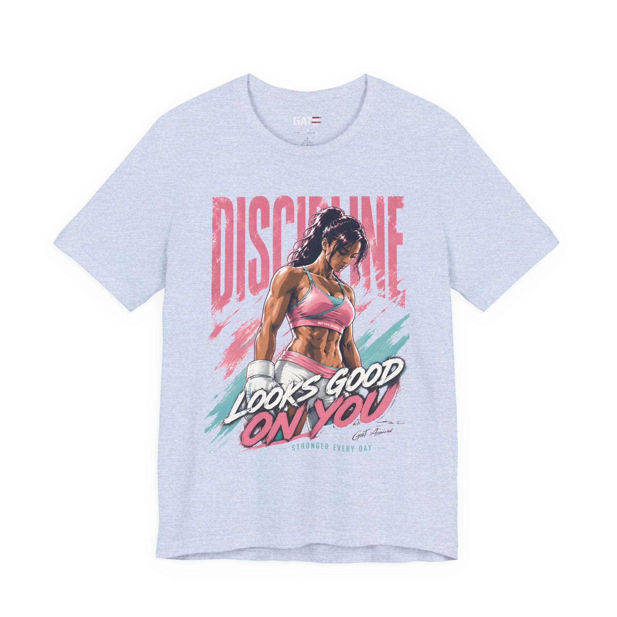 Discipline Looks Good On You Shirt, Women's Gym Shirt, Motivational Workout Tee, Fitness Graphic T Shirt, Cute Gym Apparel, Weightlifting