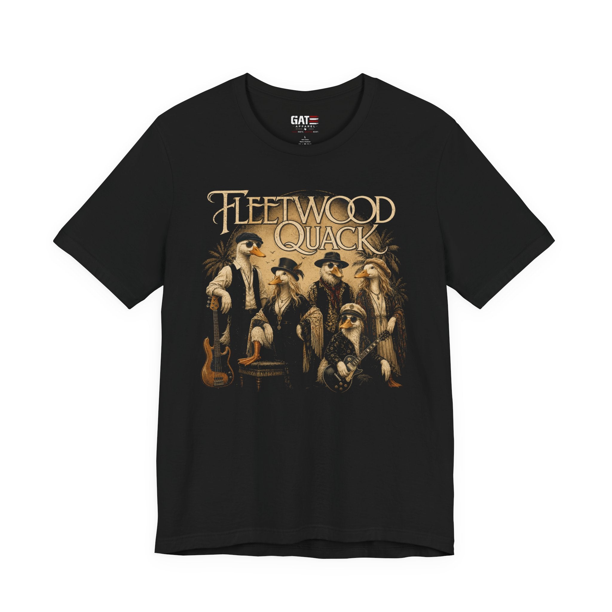 Fleetwood Quack Vintage Band Tee — Retro Rock Duck Graphic T-Shirt