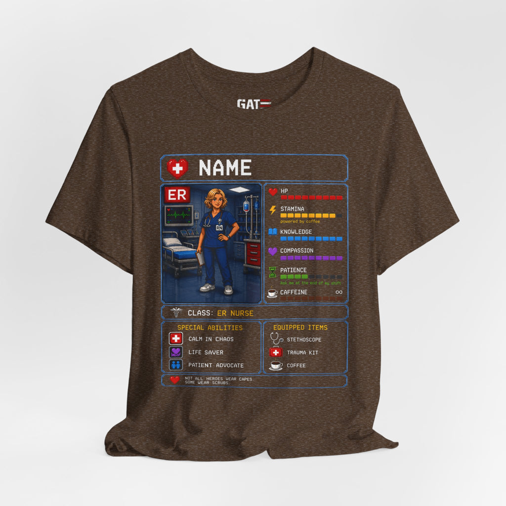 Custom ER Nurse RPG Character Shirt | Personalized Nurse Gift