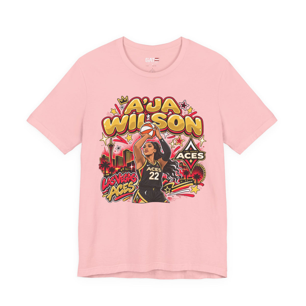 A'ja Wilson Las Vegas Aces Shirt – WNBA Player Graphic Tee product mockup 7