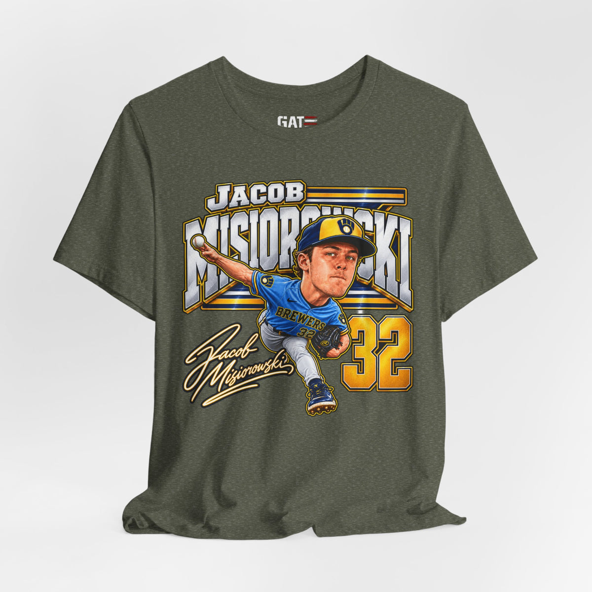 Jacob Misiorowski Milwaukee Brewers #32 Baseball Tee