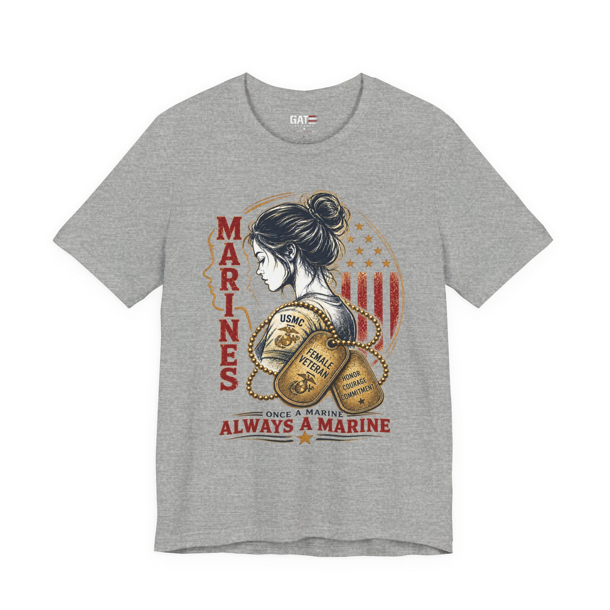 Female Marine Veteran Shirt | Once a Marine Always a Marine