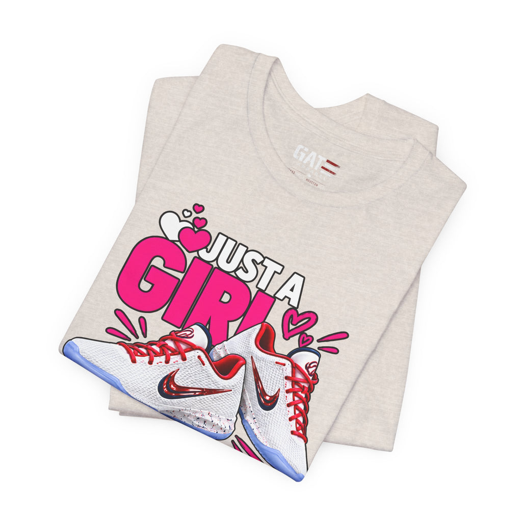 Caitlin Clark Caitlin 1s Just a Girl Sneaker Shirt | Style 4