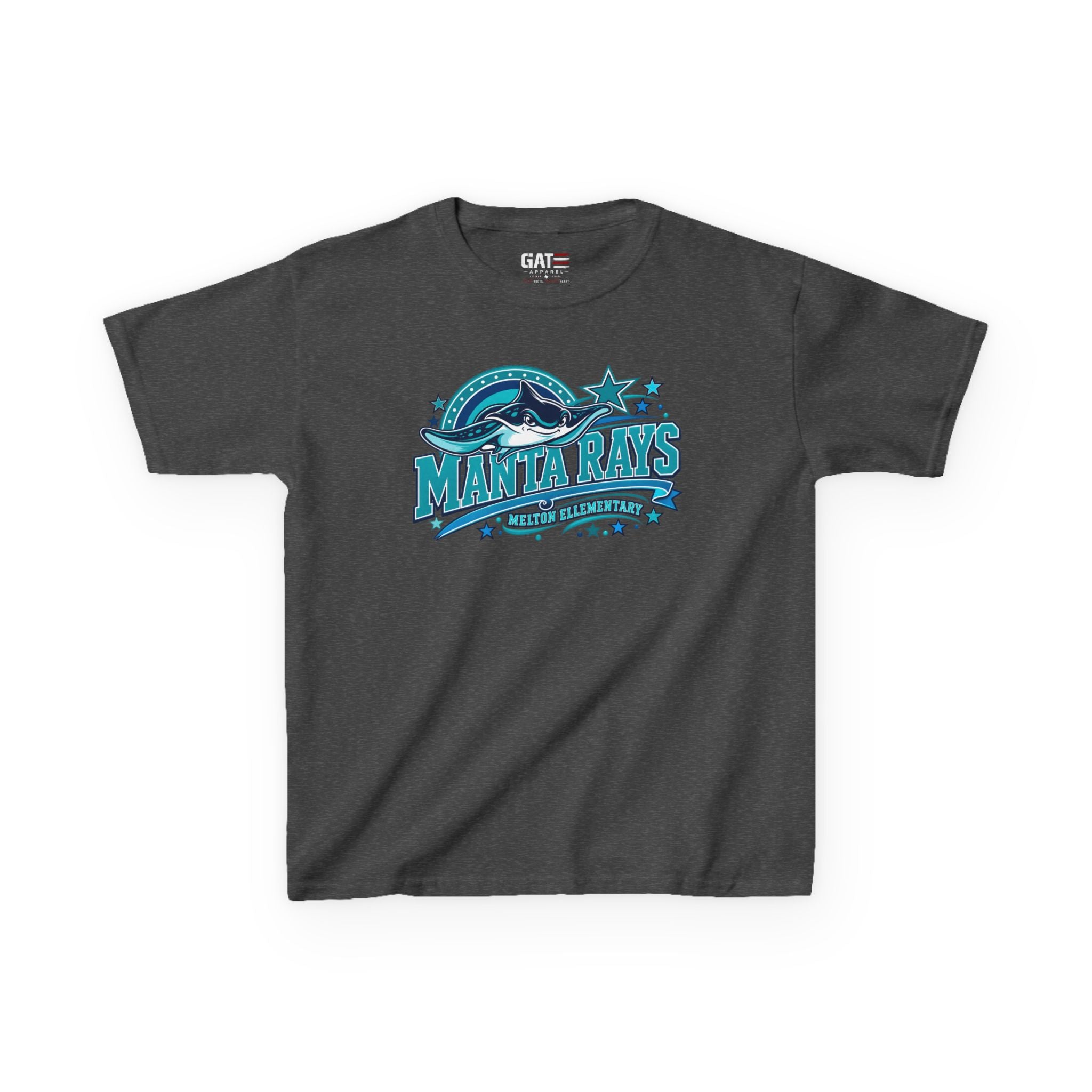 Melton Kids Tee — 'Manta Rays' Ocean Graphic Youth Tee