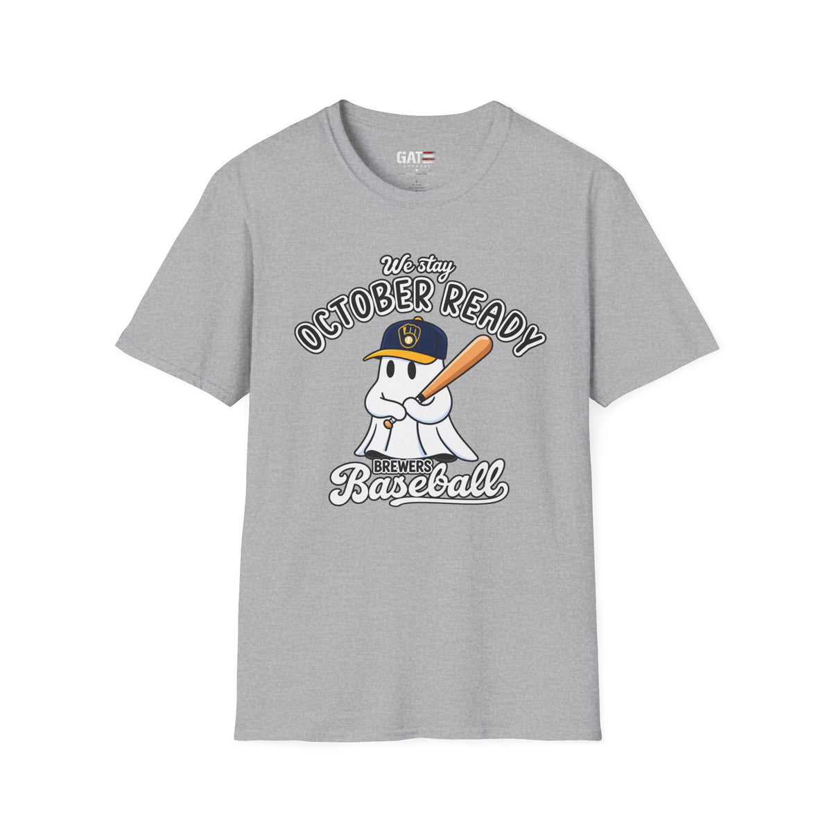 Milwaukee Brewers Halloween baseball fan tee mockup
