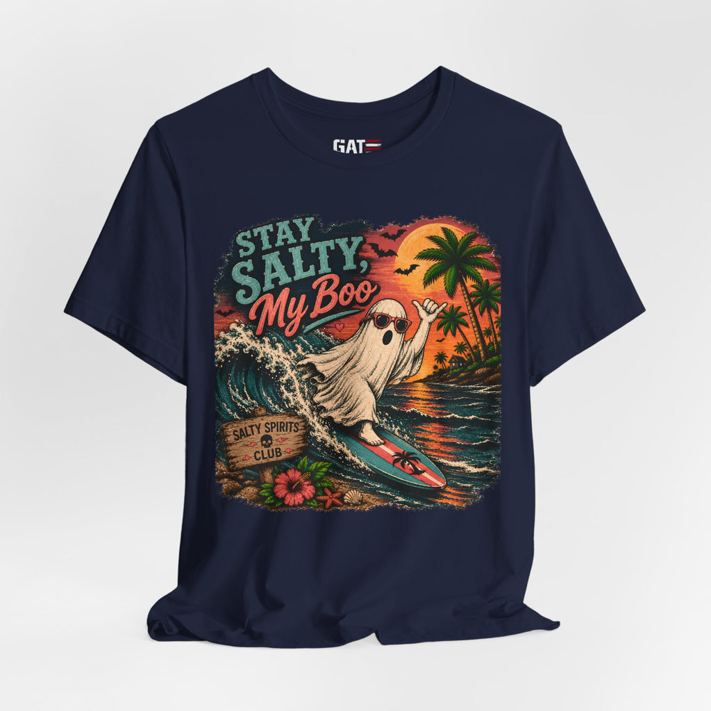 Summerween Shirt, Spooky Beach Shirt, Ghost Beach Tee, Halloween Beach Shirt, Coastal Halloween Tee, Tropical Ghost Shirt