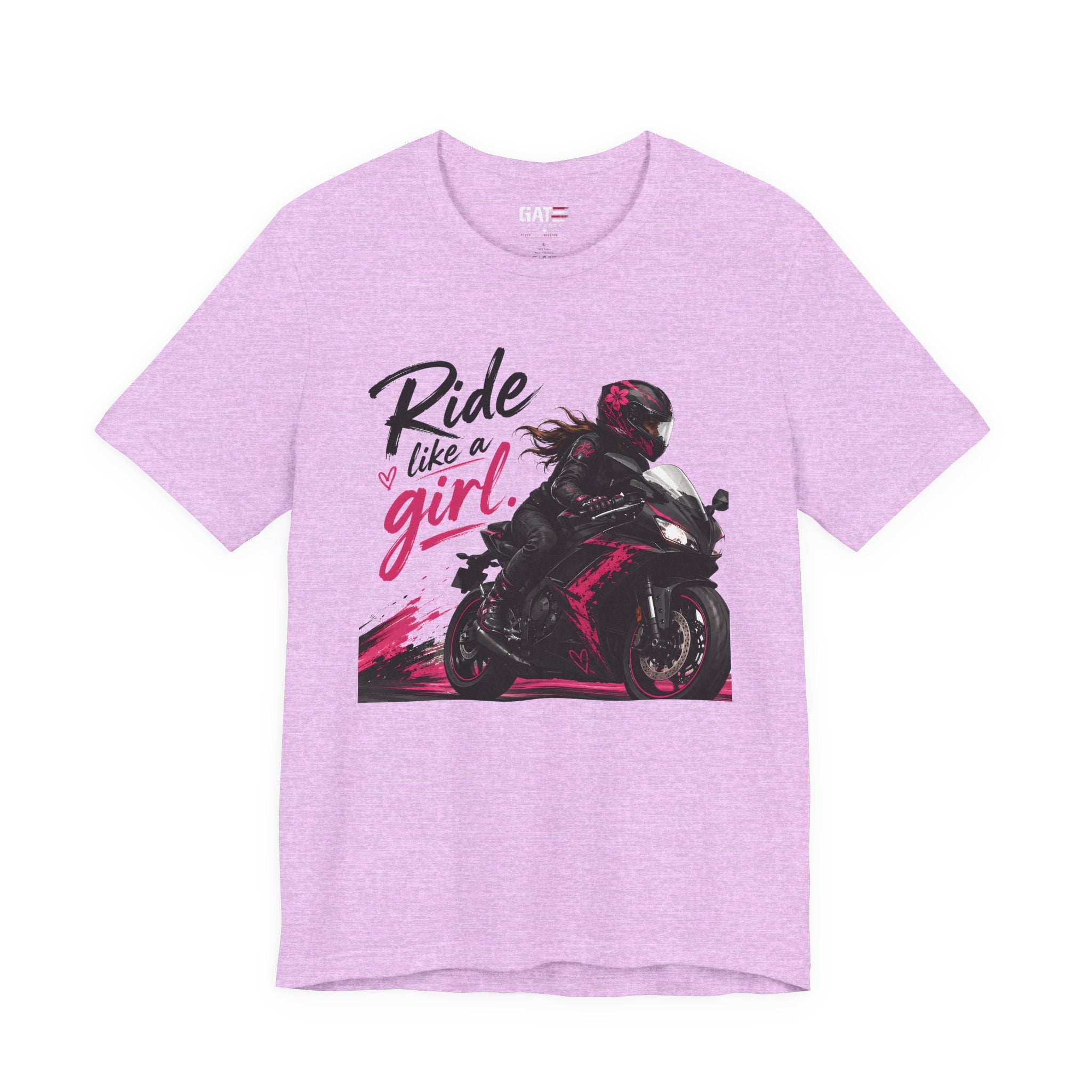 Ride Like A Girl Shirt, Women Motorcycle Rider Tee, Pink Biker Shirt, Moto Girl Gift, Sport Bike Shirt, Female Rider Tee