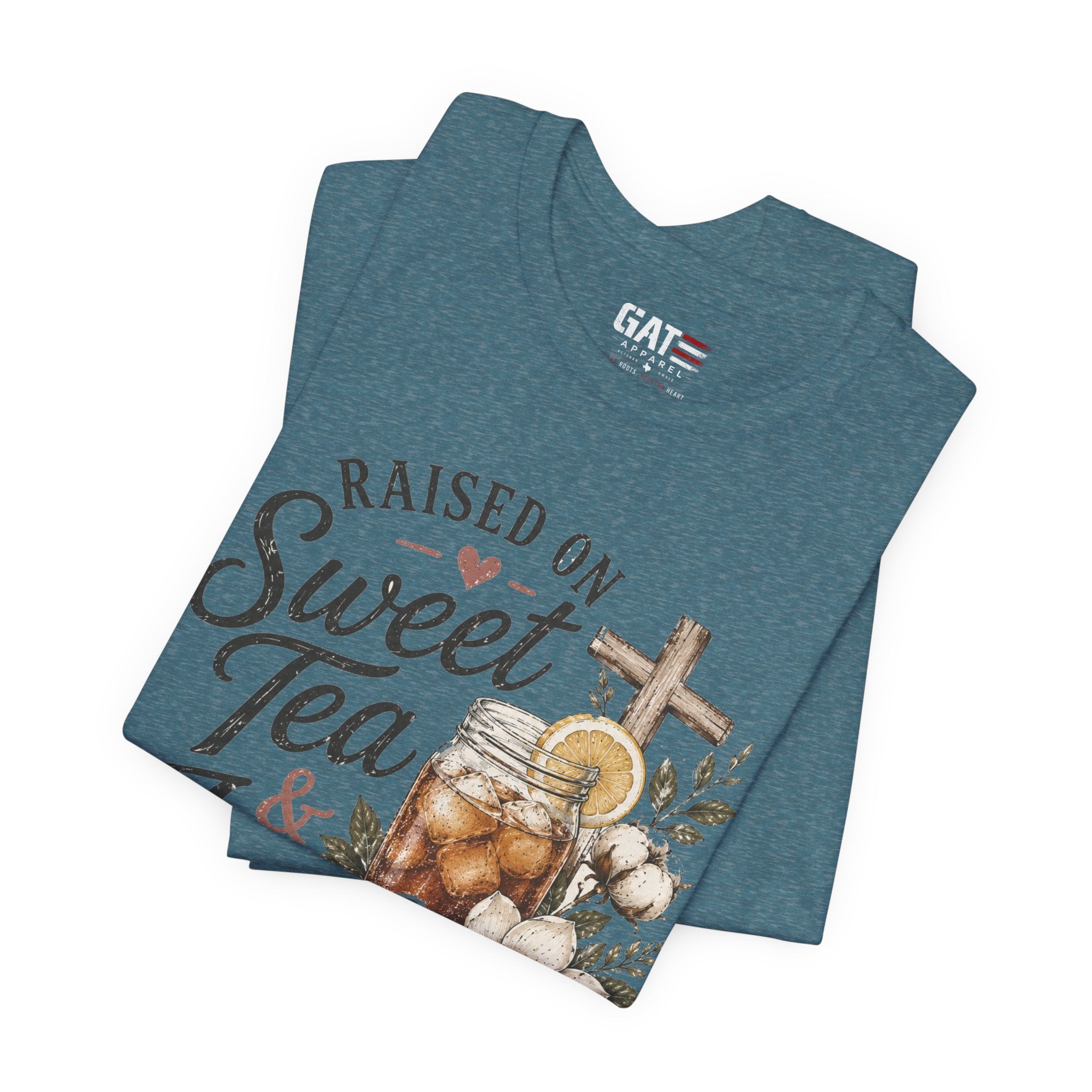 Southern Christian Shirt, Faith Graphic Tee, Sweet Tea Lover Shirt, Country Living Tee, Rustic Farmhouse Gift, Southern Mom Tee