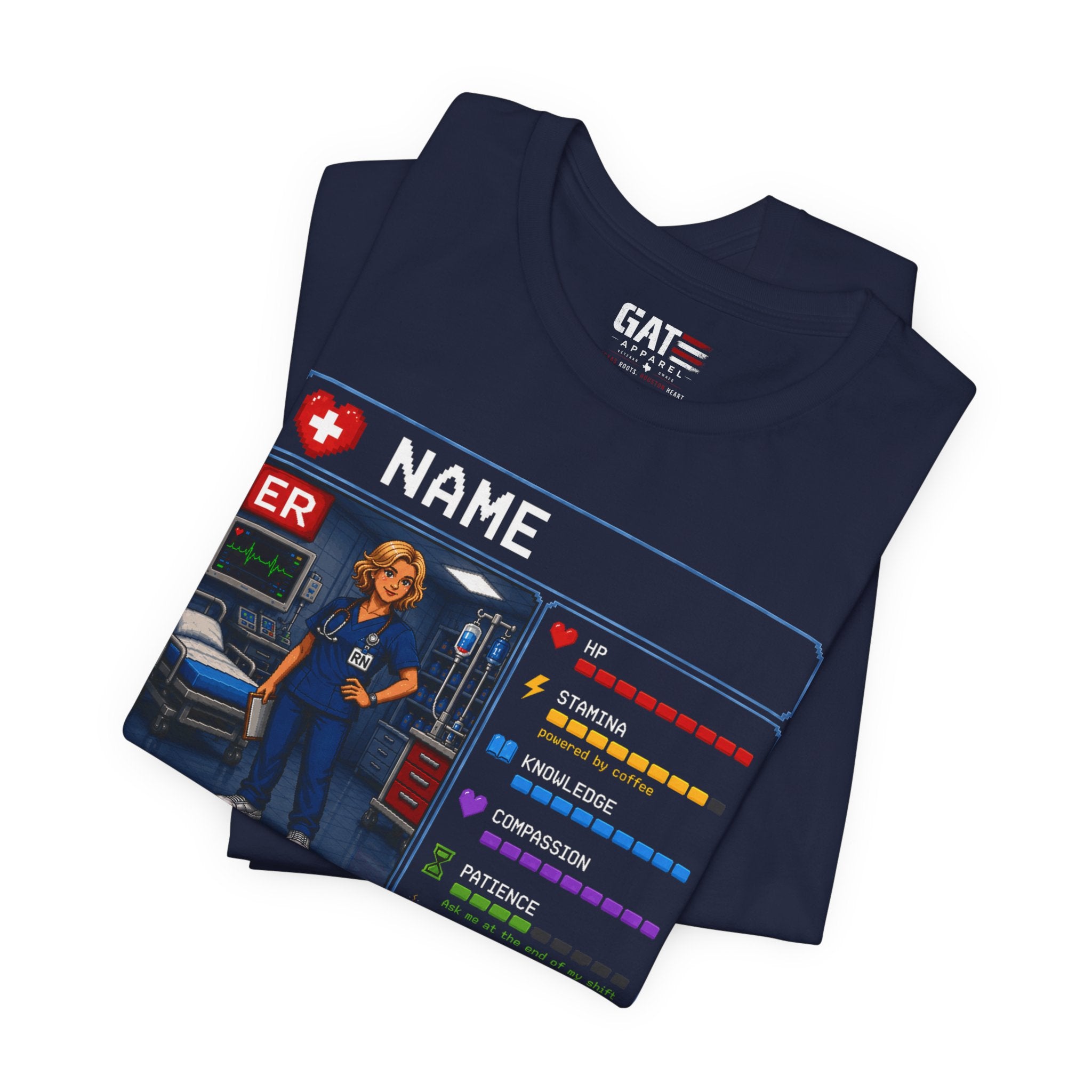 Custom ER Nurse RPG Character Shirt | Personalized Nurse Gift