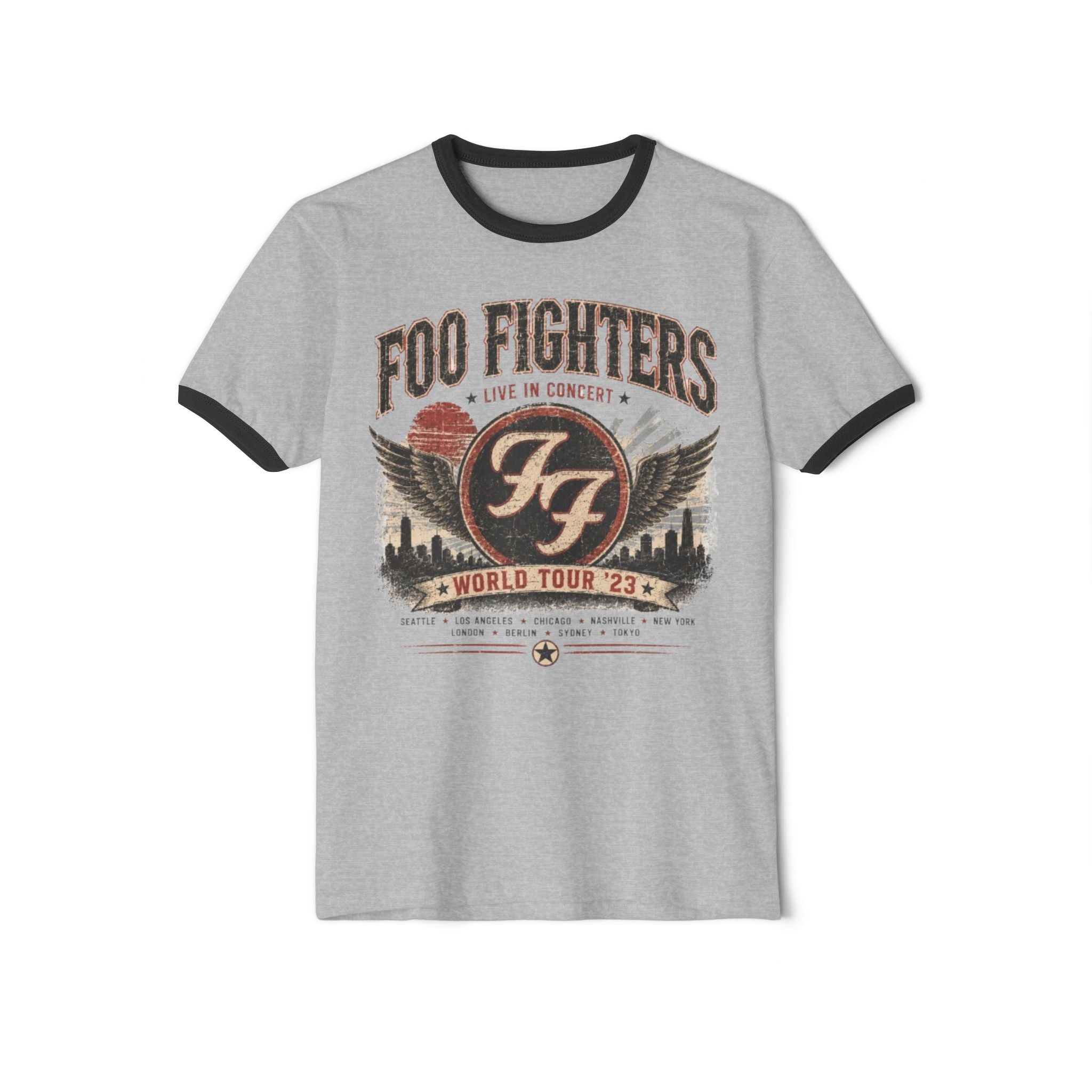 Foo Fighters Ringer T-Shirt – Live in Concert World Tour '23 Tee