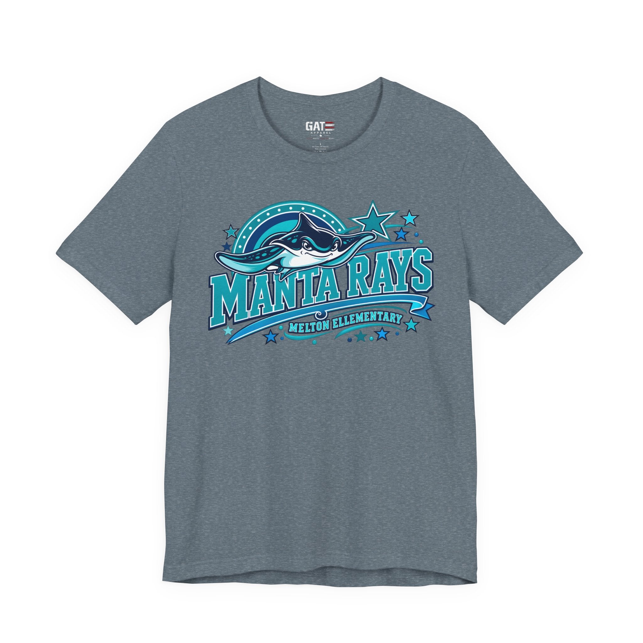 Melton Manta Rays Graphic Tee – Retro Ocean School Spirit Shirt