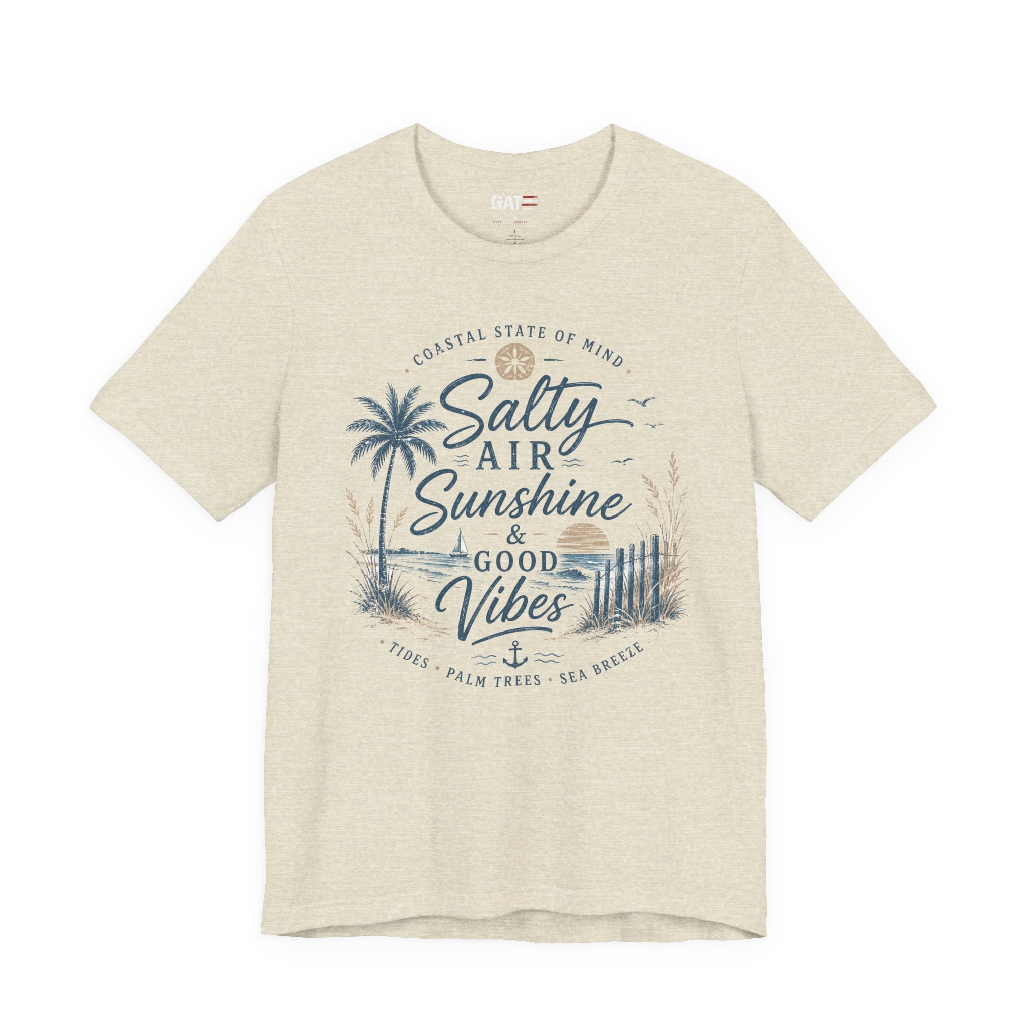 Salty Air Sunshine & Good Vibes Beach Tee