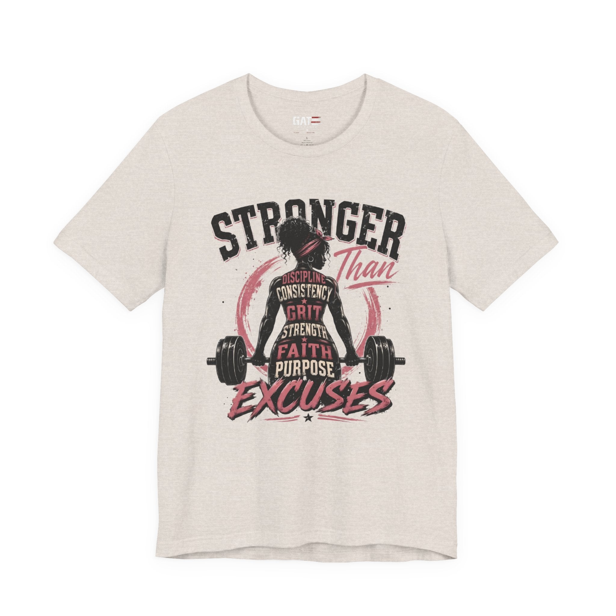 Stronger Than Excuses Shirt, Women's Gym Shirt, Motivational Workout Tee, Weightlifting Shirt, Fitness Gift for Her