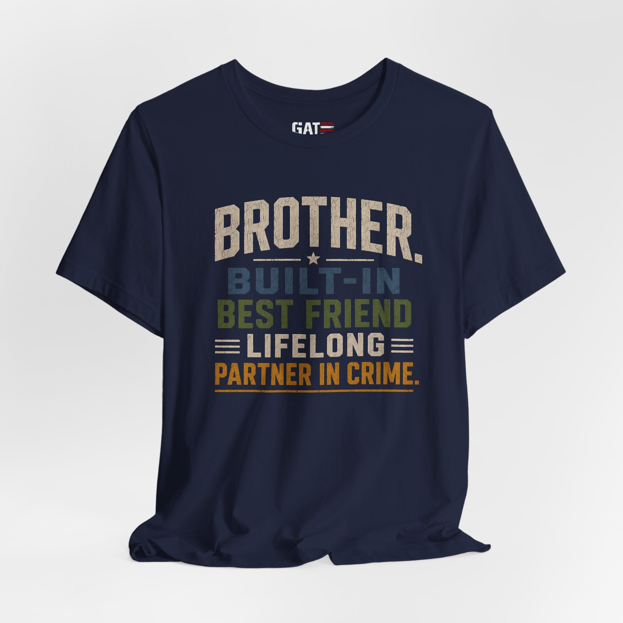 Brother Built In Best Friend Lifelong Partner In Crime Shirt, Funny Brother Gift, Sibling Tee, Brother Birthday Gift Tee