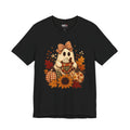 Halloween Ghost Tee — Cute Fall Pumpkin, Sunflower & Plaid Bow Shirt