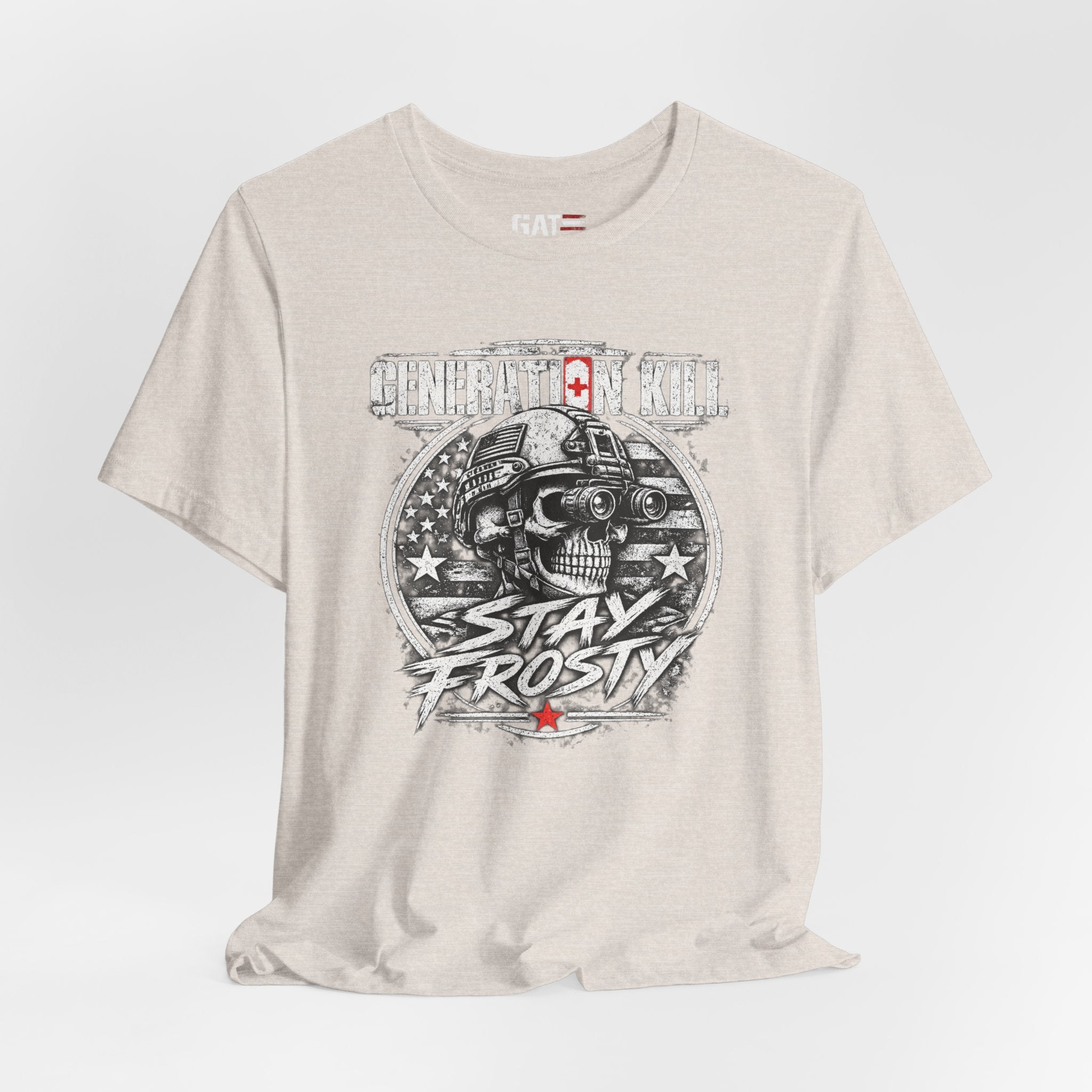 Stay Frosty Skull Tee — Military Veteran Retro Graphic T-Shirt