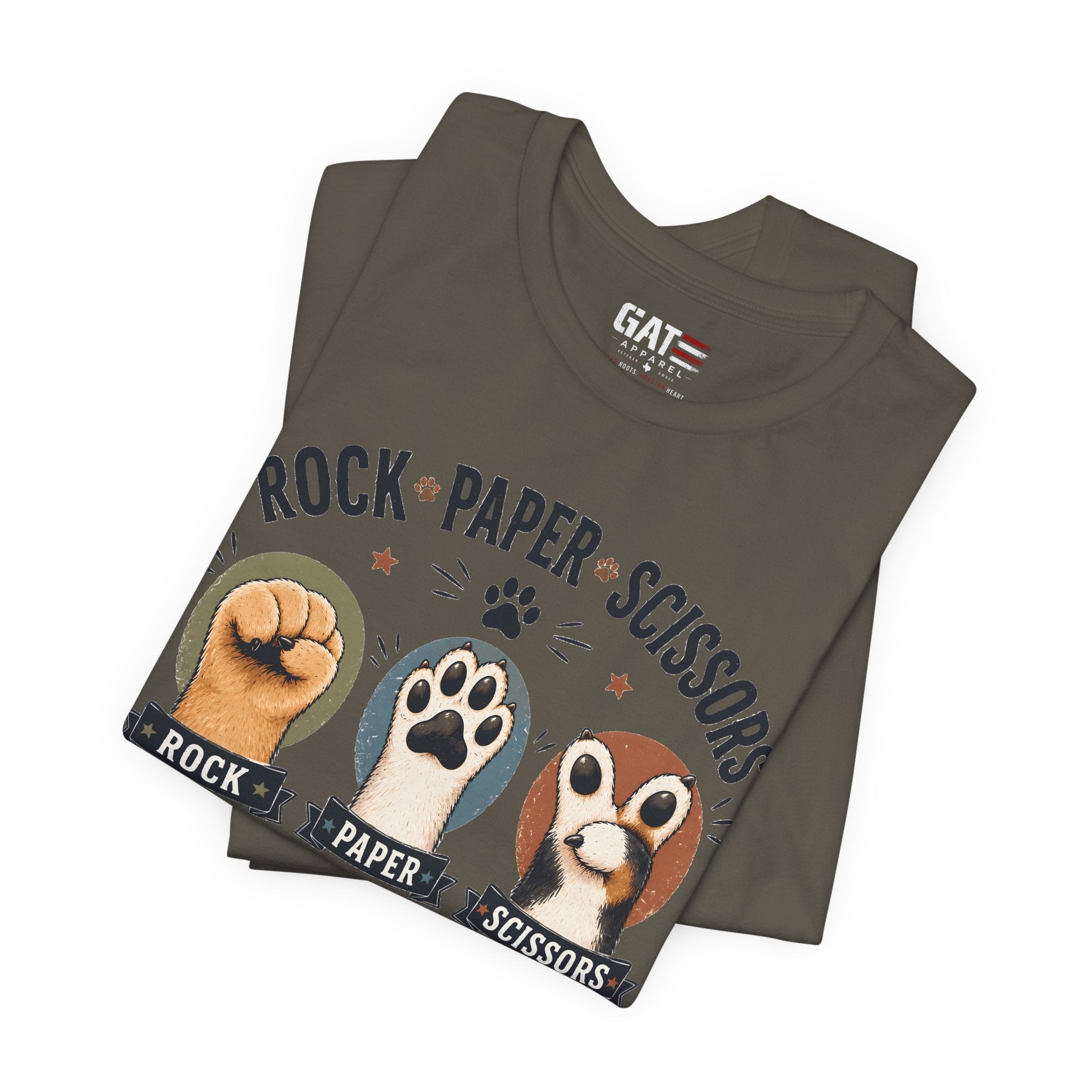 Rock Paper Scissors Cat Shirt, Funny Cat Lover Tee, Cat Paw Graphic Shirt, Cute Pet Mom Gift, Choose Wisely Cat Tee, Cat Dad Shirt