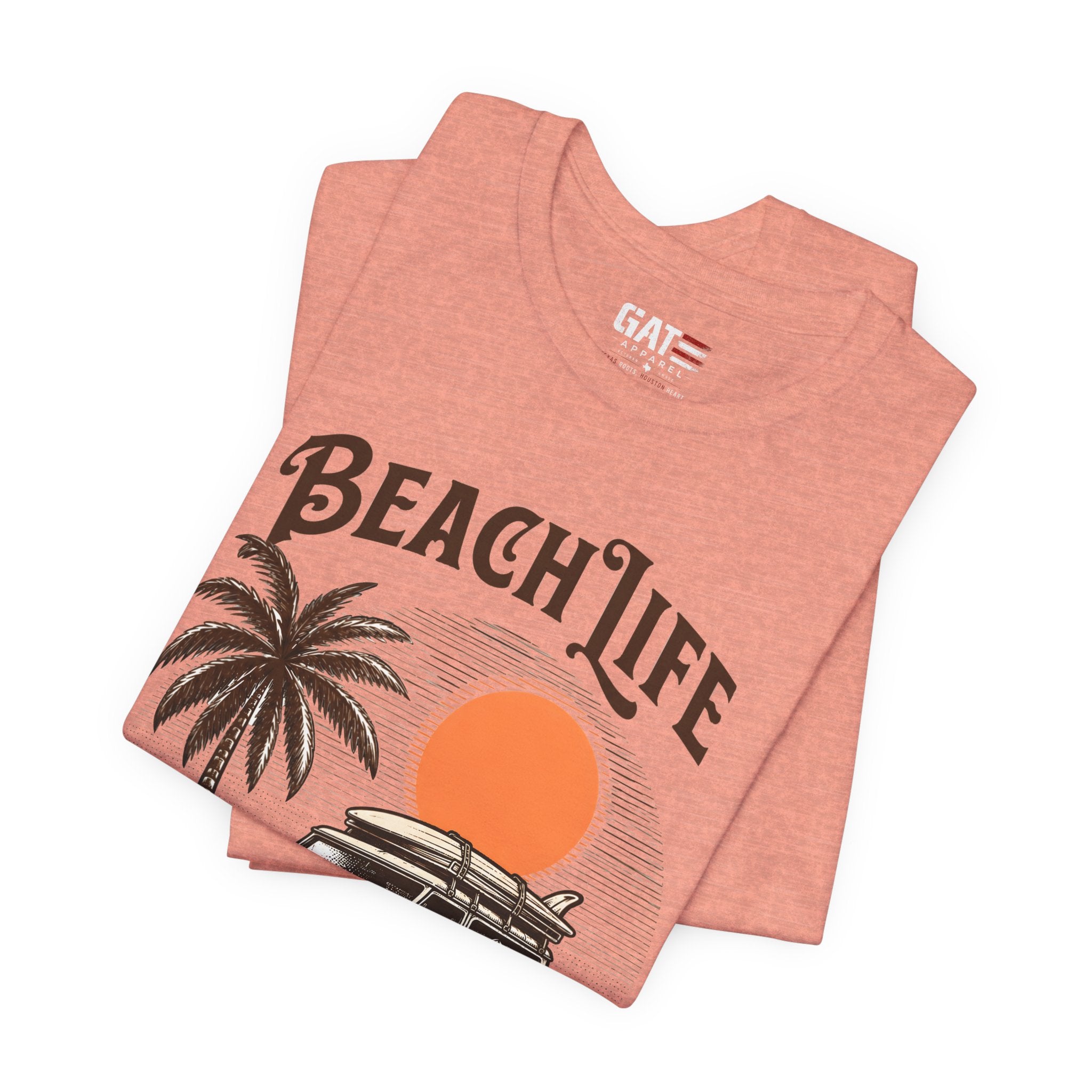 Beach Life Shirt, Retro VW Bus T Shirt, Vintage Camper Van Tee, Coastal Vacation Shirt, Summer Beach Graphic Tee, Surf Style Shirt, Van Life
