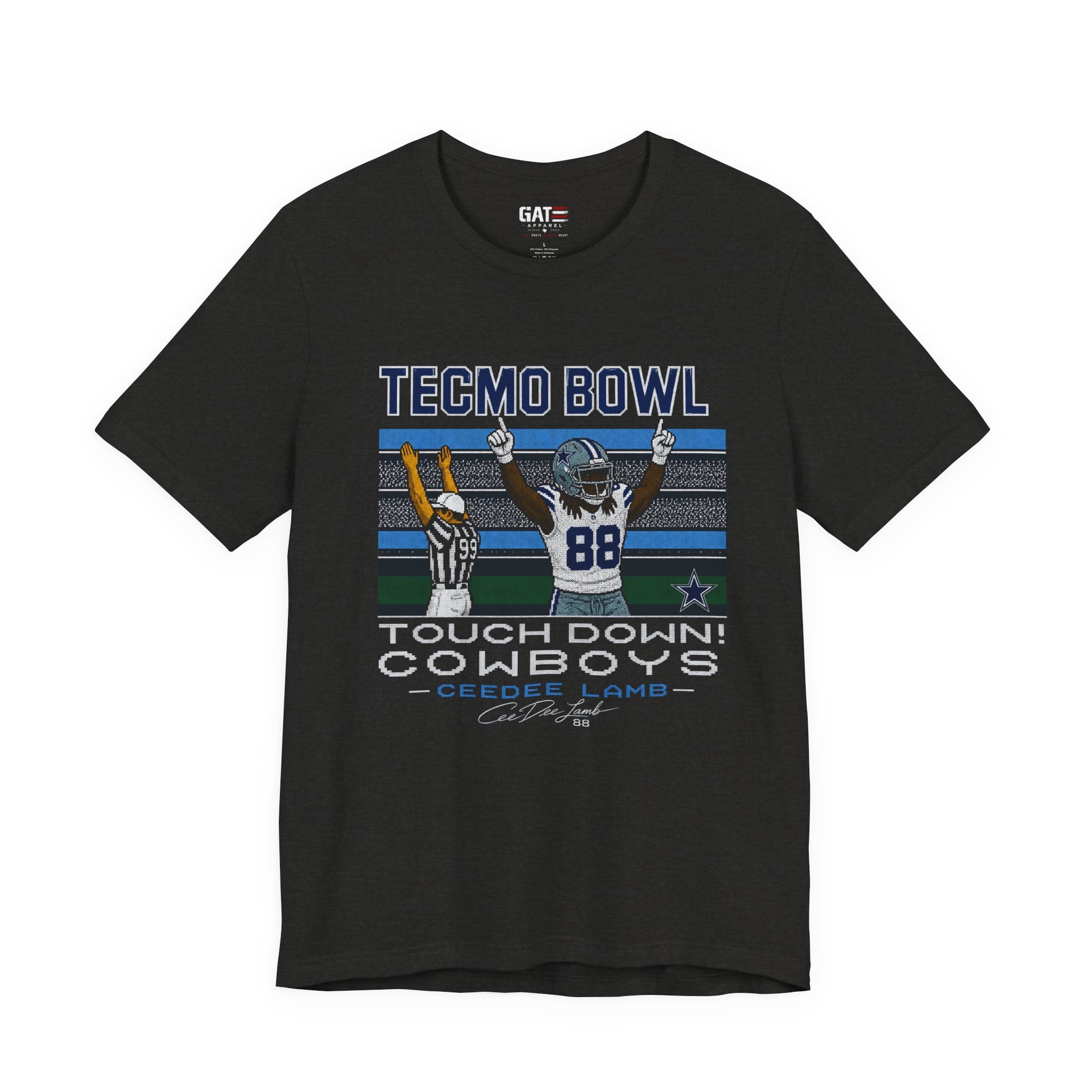 Retro CeeDee Lamb Shirt, Tecmo Bowl Inspired Cowboys Football Tee, Vintage 8 Bit Gamer Shirt, Touchdown Graphic Tee