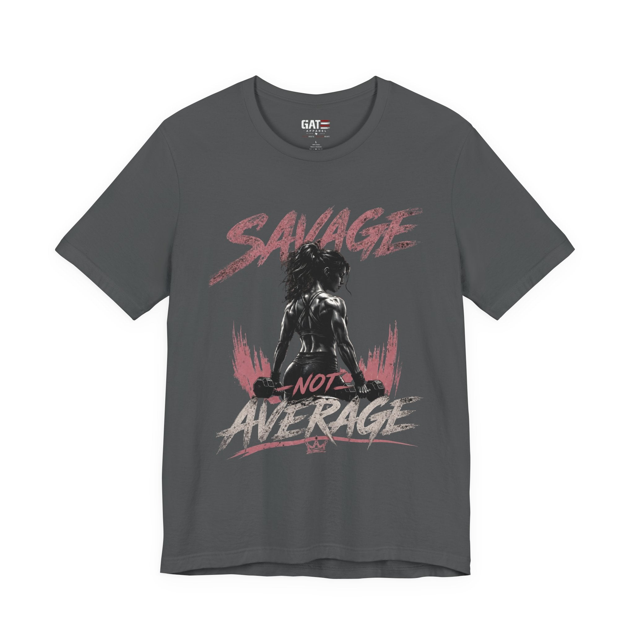 Savage Not Average Shirt, Women's Gym Shirt, Fitness Tee, Weightlifting Shirt, Workout Gift for Strong Women