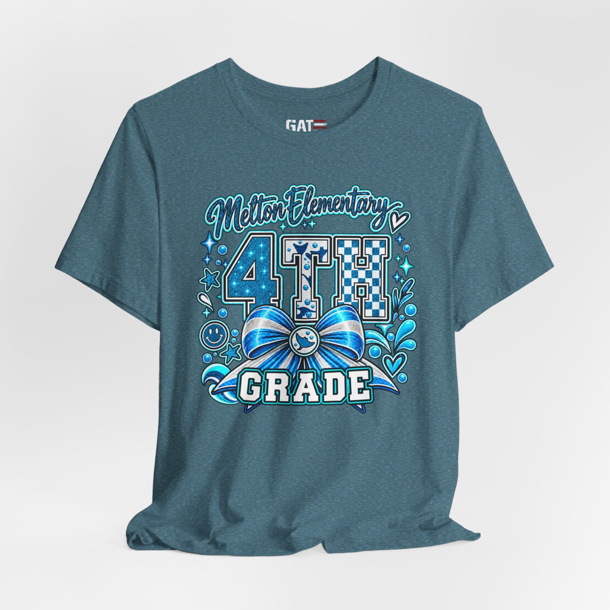 Melton 4th Grade School T‑Shirt — Bow Design