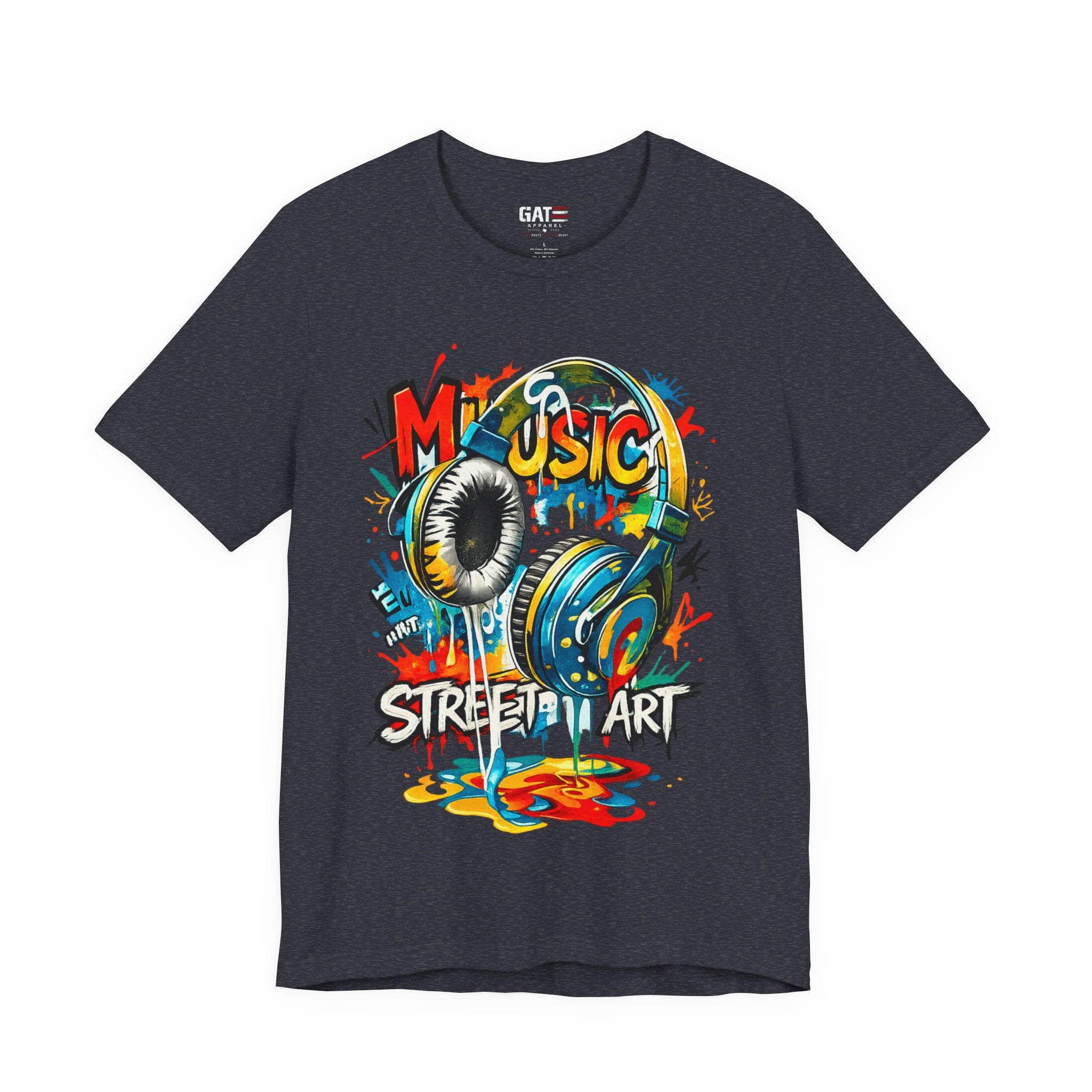 Urban Beats – Music Street Art Headphones Graphic Tee