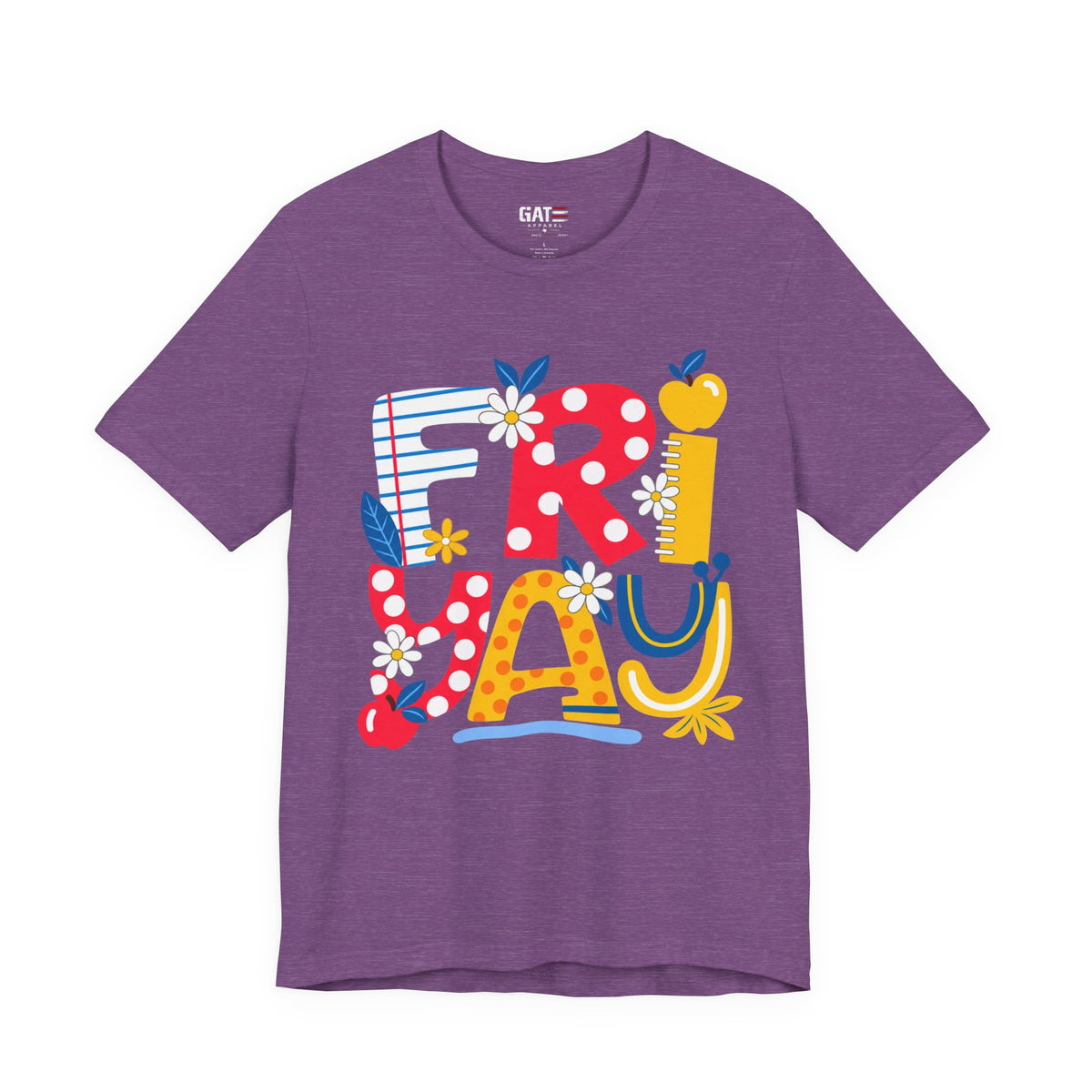 FRIYAY Teacher Shirt | Colorful Floral Classroom Tee