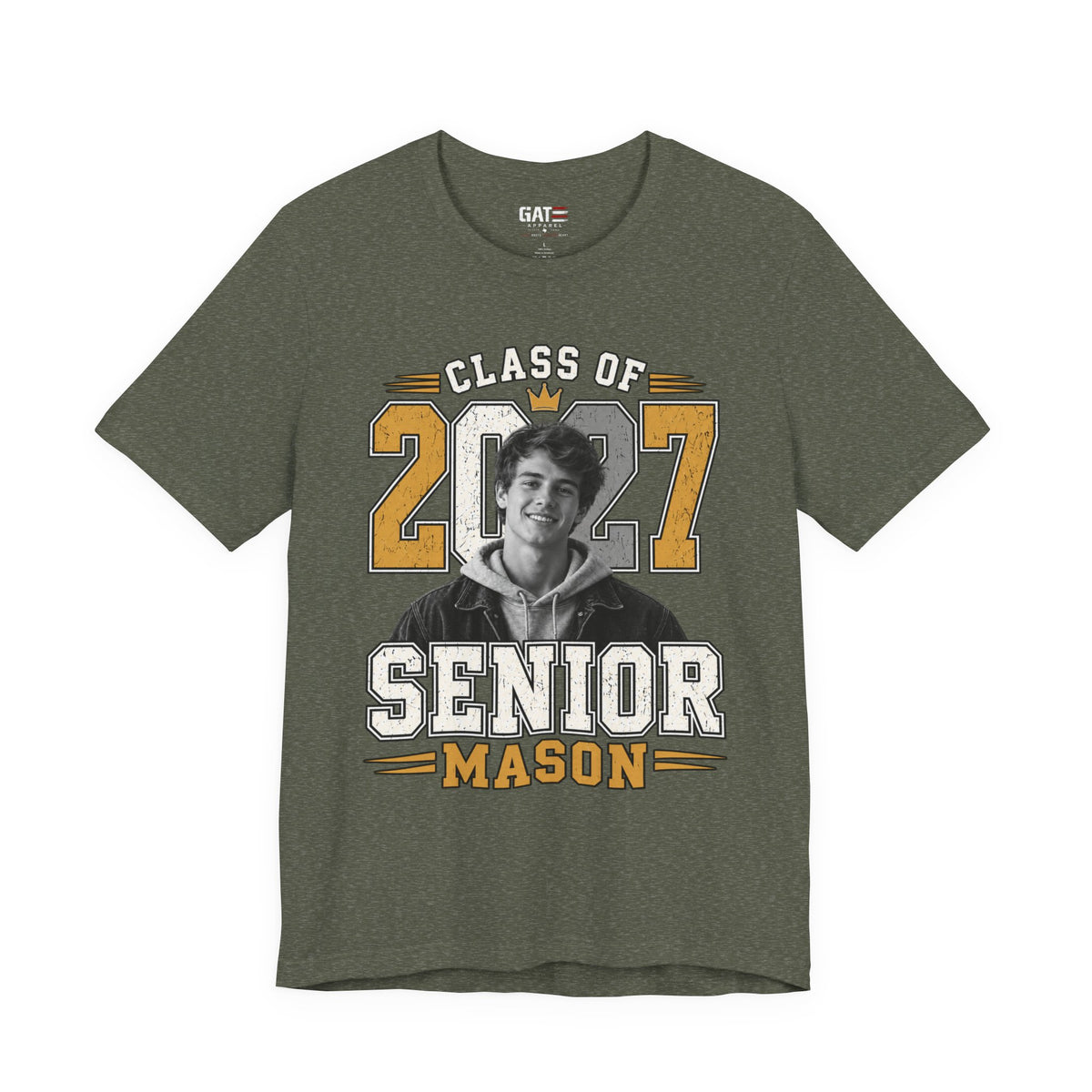 Personalized Senior 2027 Custom Photo Shirt | Graduation Tee