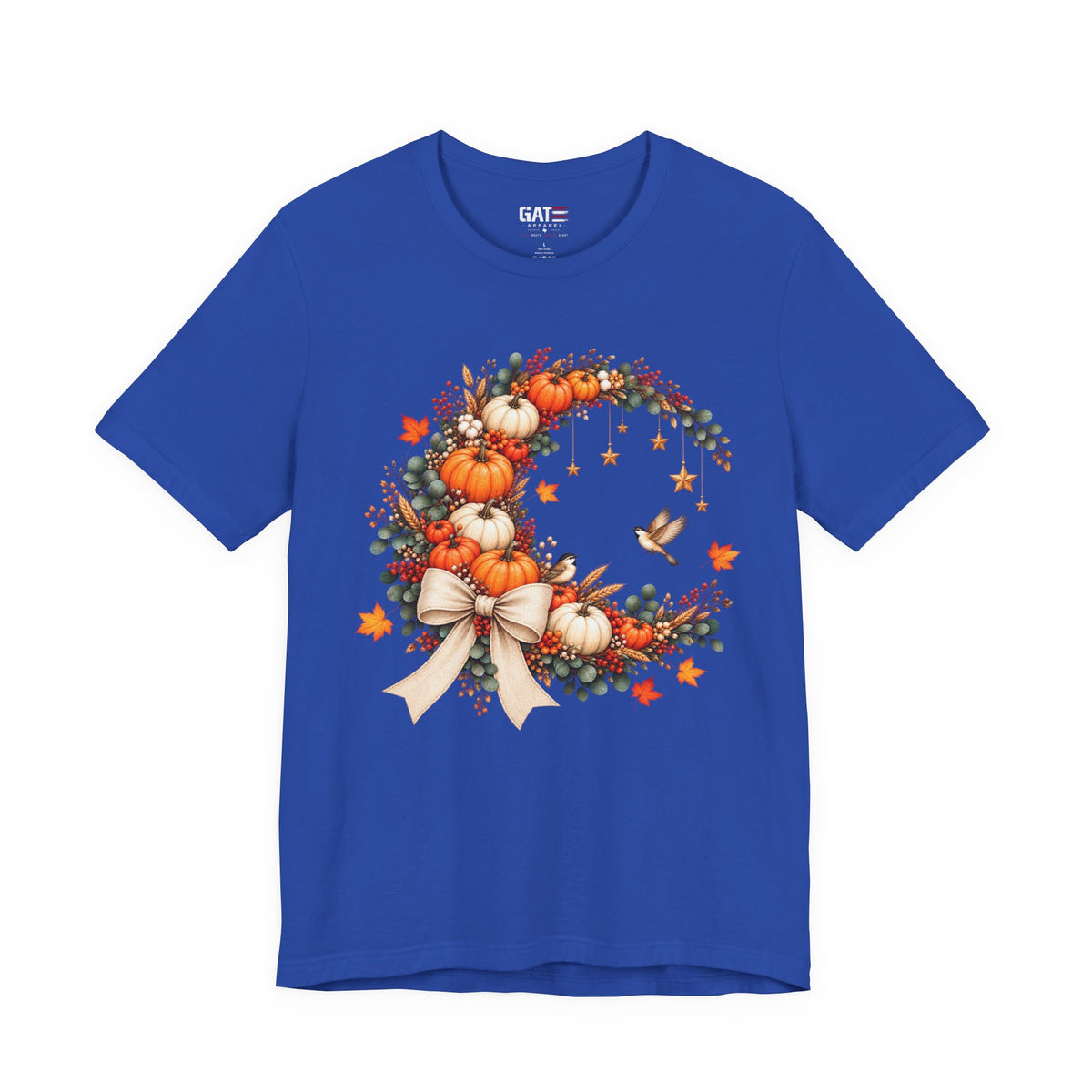 Pumpkin wreath T-shirt color mockup