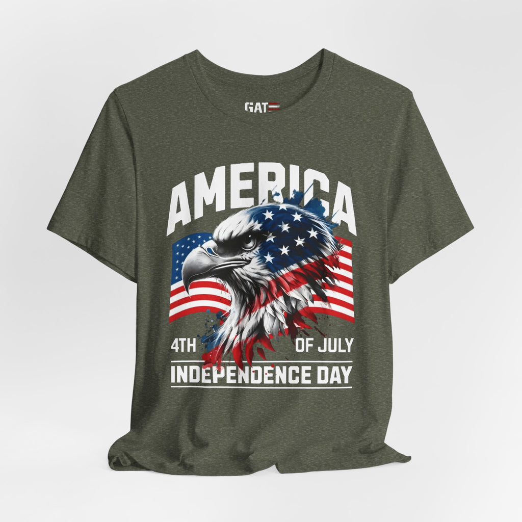 America Independence Day Shirt, Patriotic Eagle Flag Tee, 4th of July Shirt, USA Freedom Graphic T Shirt, American Pride Gift