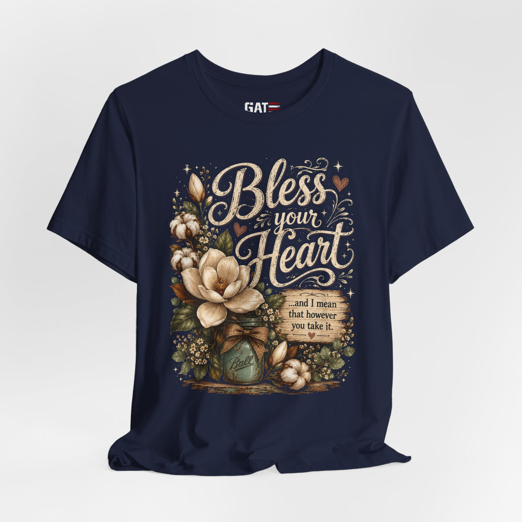 Funny Southern Shirt, Bless Your Heart Tee, Southern Humor Graphic Tee, Magnolia Floral Shirt, Country Girl Gift, Farmhouse Style Tee