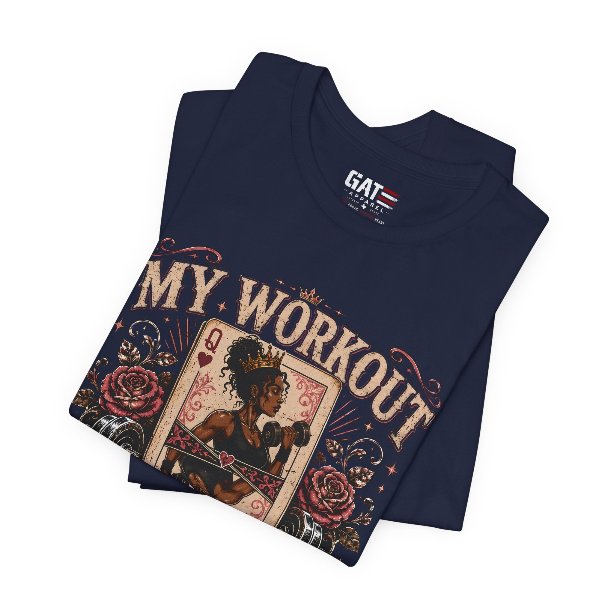 My Workout Is Your Warmup Shirt, Retro Gym Shirt for Women, Queen of Hearts Fitness Tee, Weightlifting Gift