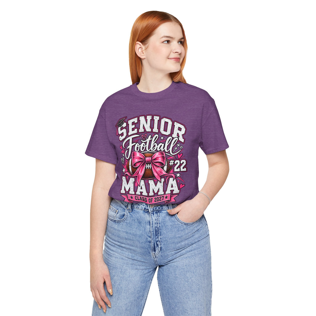 Football Mom Personalized Shirt Custom Player Name Number Helmet Game Day Tee