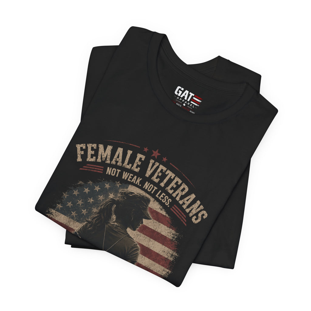 Female Veteran Shirt Built Different Just Like Us Tee Patriotic Military Shirt for Women Army Navy Marine Air Force Veteran Gift