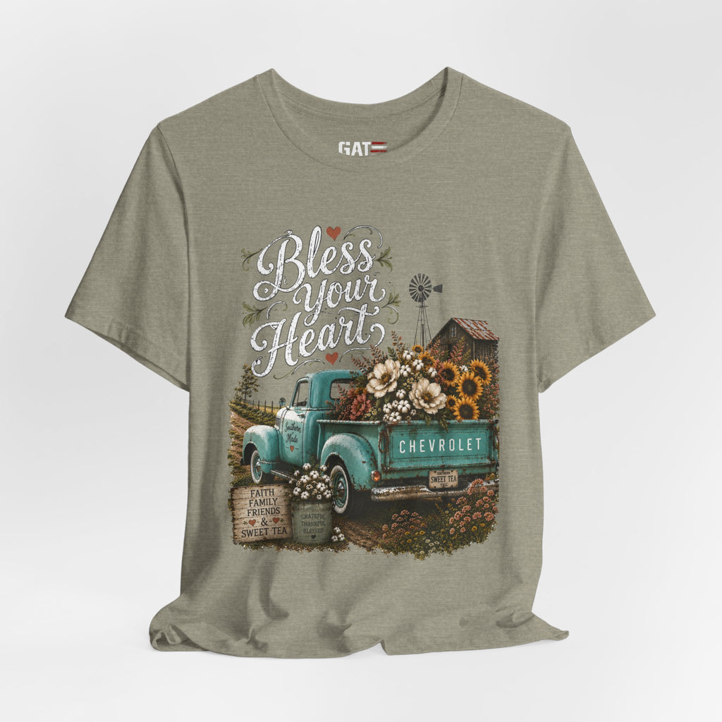 Funny Southern Shirt, Bless Your Heart Tee, Southern Humor Graphic Tee, Magnolia Floral Shirt, Country Girl Gift, Farmhouse Style Tee