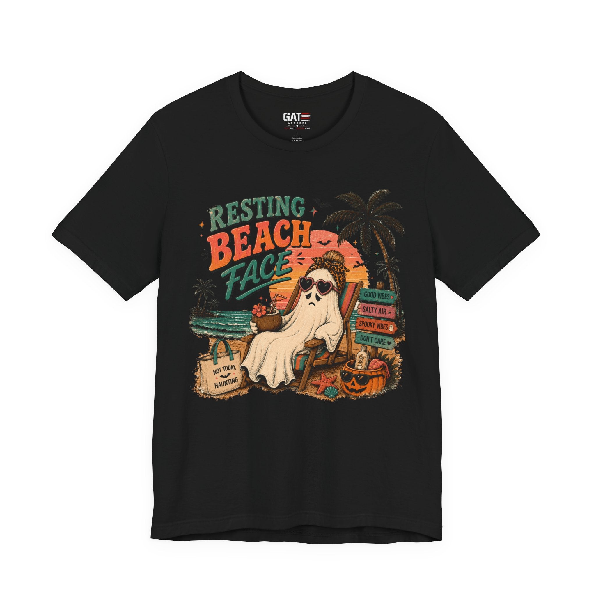 Summerween Shirt, Spooky Beach Shirt, Ghost Beach Tee, Halloween Beach Shirt, Coastal Halloween Tee, Tropical Ghost Shirt